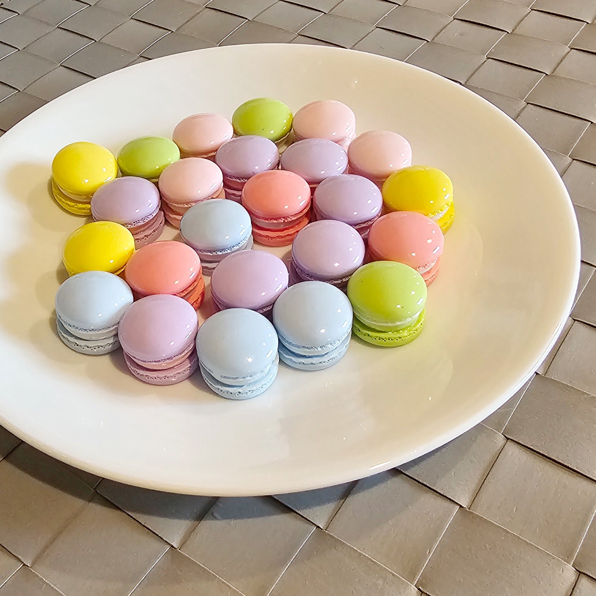 6/20 pcs Pastel Macarons Resin Flat Back Cabochons #CAB050