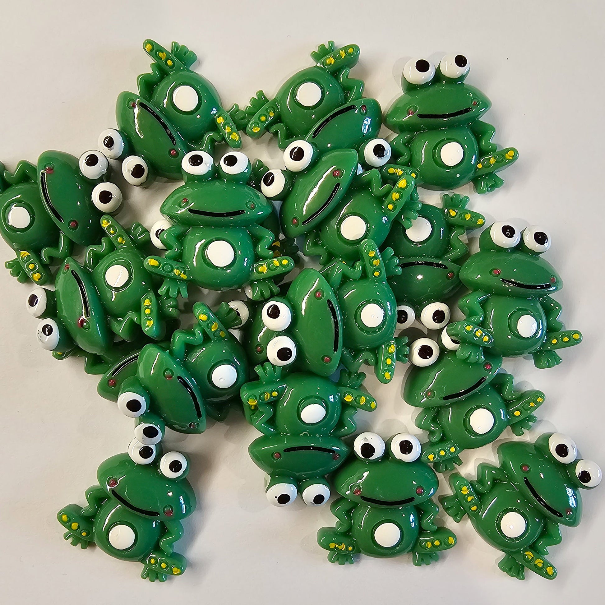 5 pcs Frog Kawaii Cute Cabochons Resin Flatback #CAB059