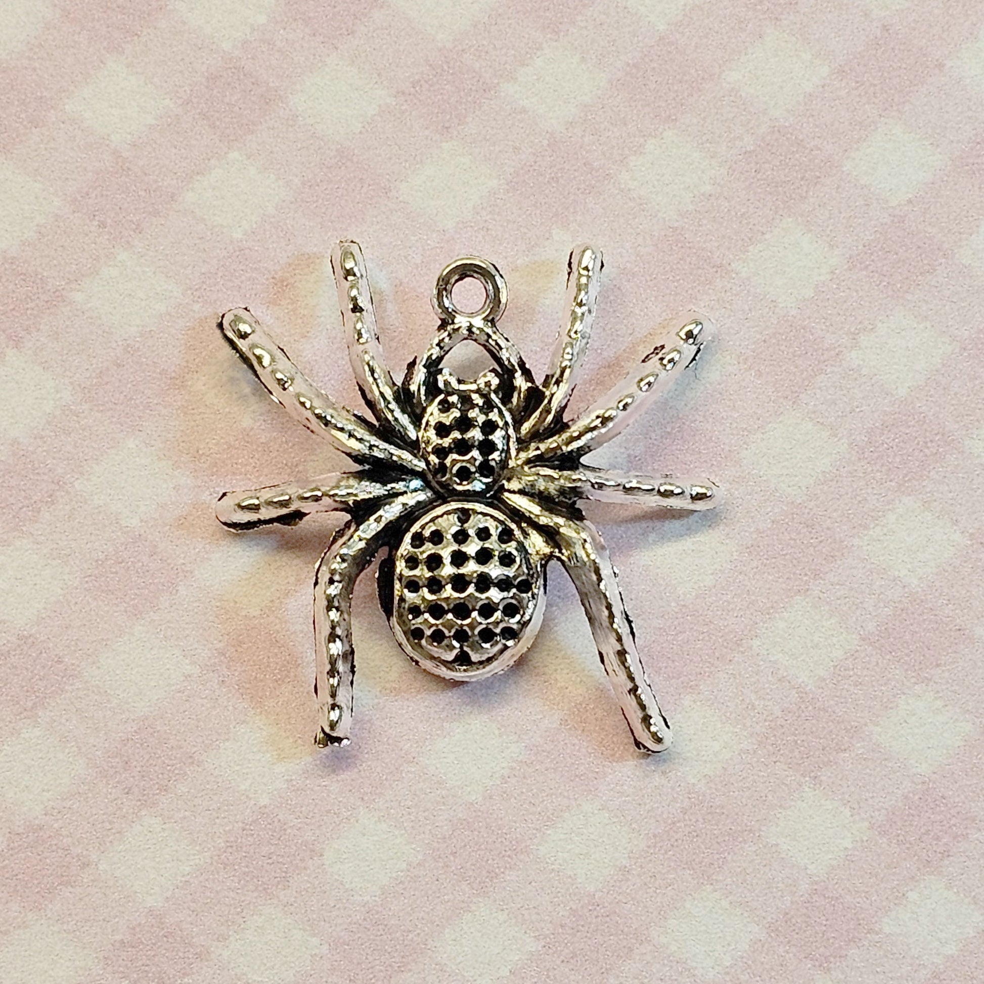 2/5/10 pcs Spider Silver Tone Charms #CM012