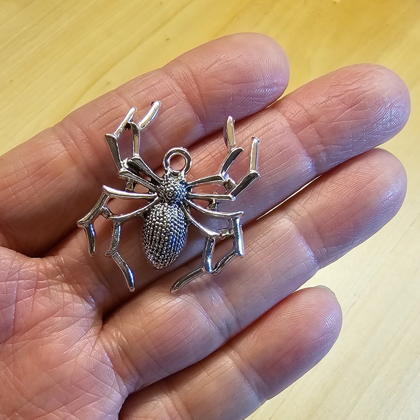 2/5/10 Pcs Spider Silver Tone Charm, Charms 35mm #CM009