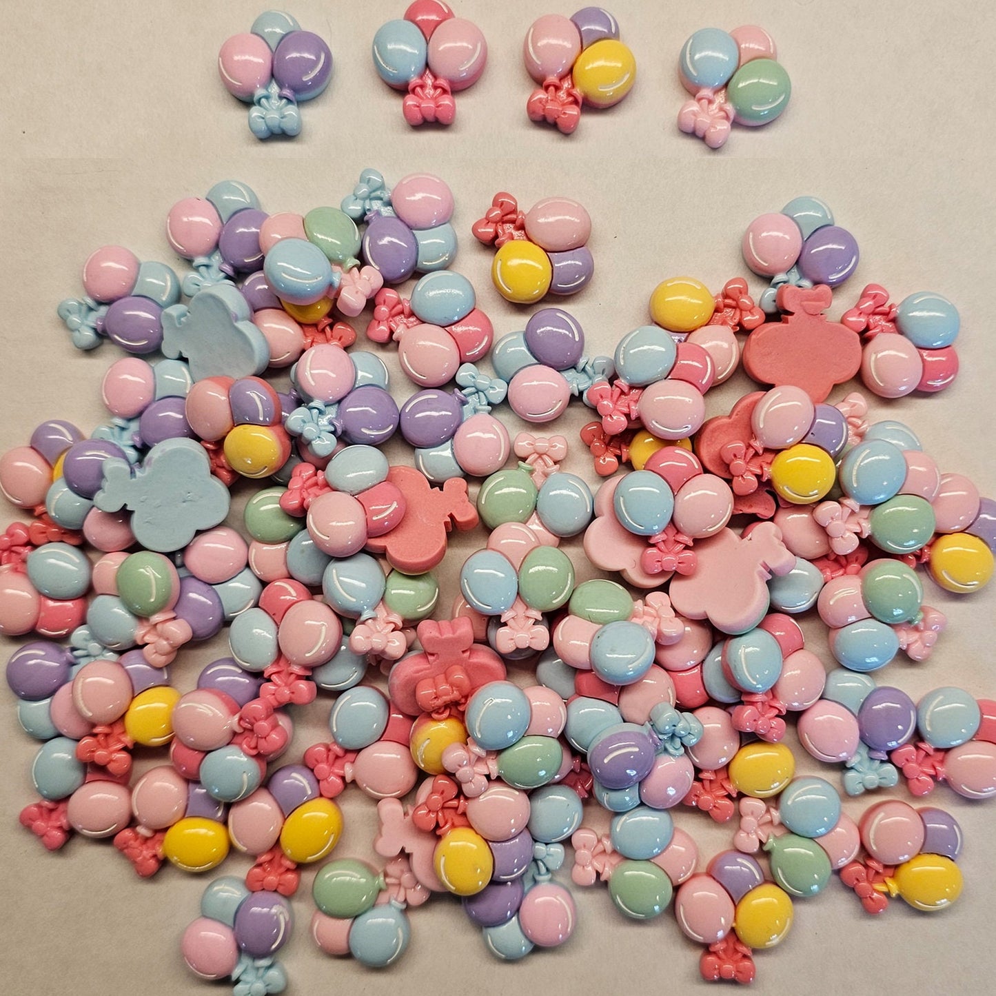 6/20 Pcs Pastel Balloon Cabochons Resin Flatback Cute Kawaii #CAB070
