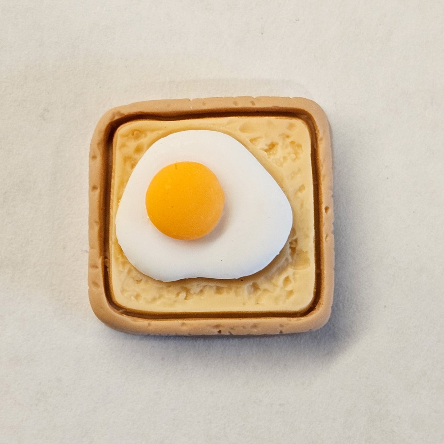 3 Pcs Miniature Food Toast Sunny Side Up Fried Egg Bread Sandwich Resin Flat Back #CAB051