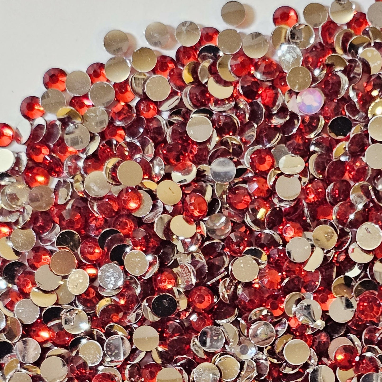 Bulk Flatback Resin Acrylic Rhinestones Non-Hotfix Red 2mm 3mm 4mm 5mm 6mm