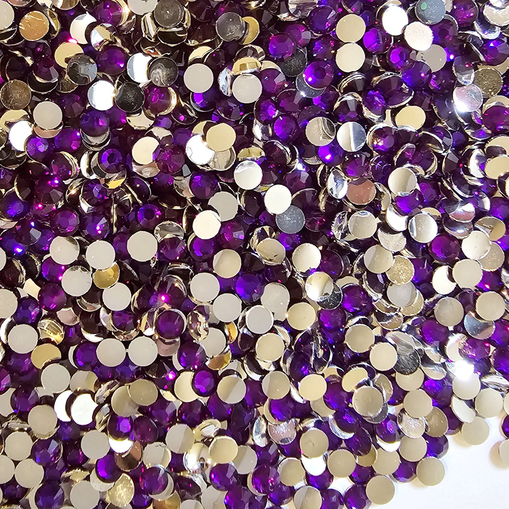 Bulk Flatback Resin Acrylic Rhinestones Non-Hotfix Dark Purple 2mm 3mm 4mm 5mm 6mm