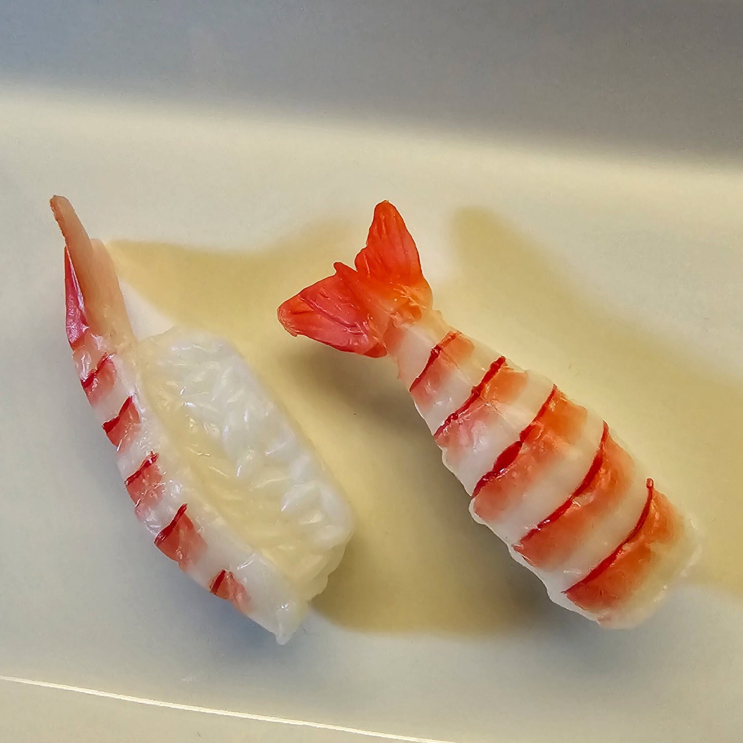 2 Pcs Fake Sushi Artificial Japanese Sushi Polymer Clay Food Shrimp Ebi #CAB080