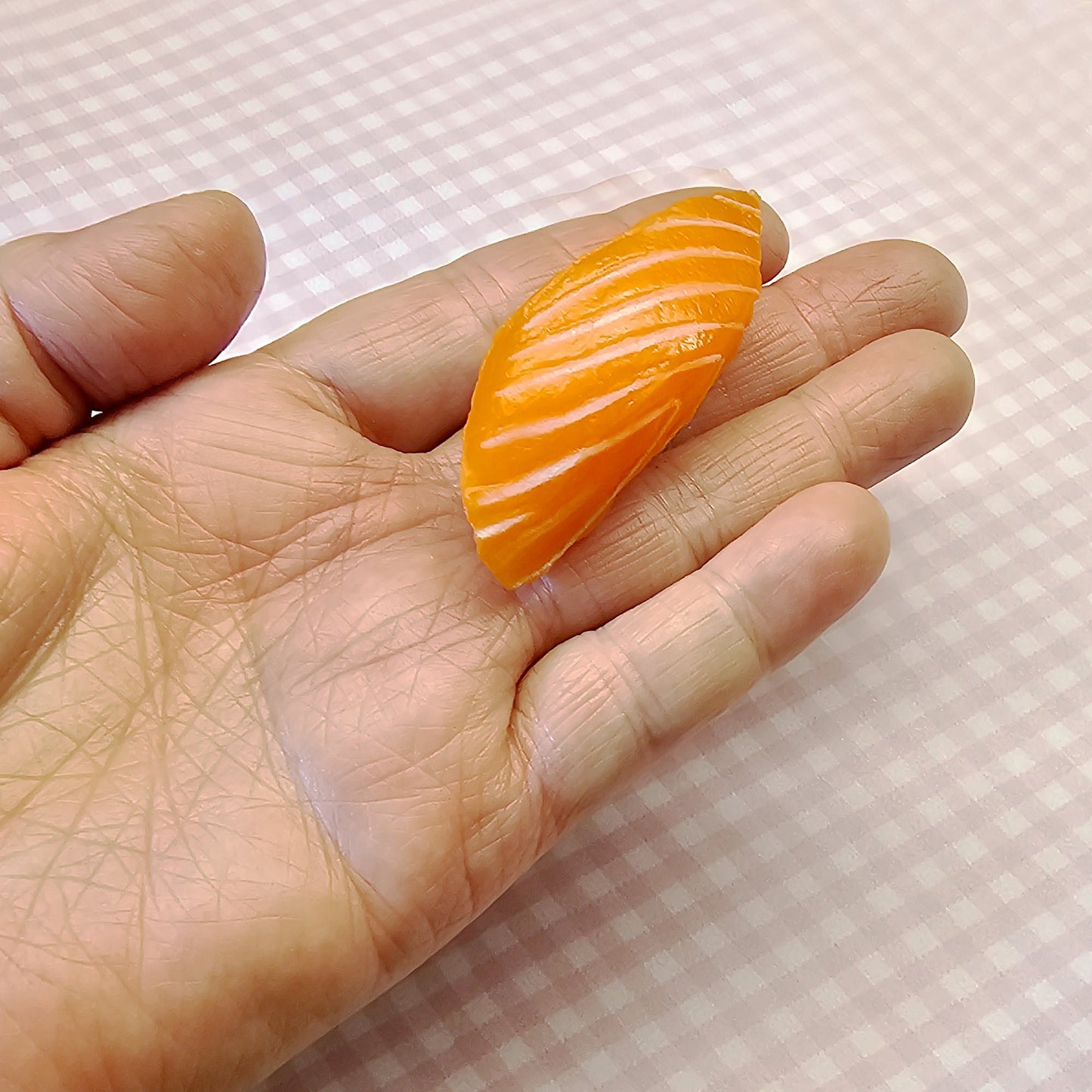 2 Pcs Fake Sushi Artificial Japanese Sushi Polymer Clay Food Salmon #CAB078