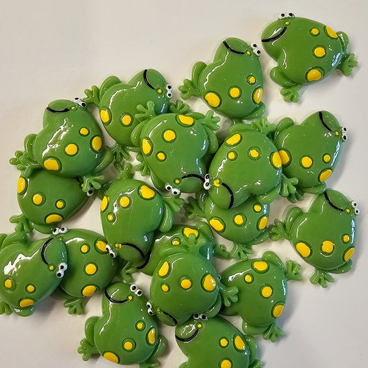5 pcs Frog Kawaii Cute Cabochons Resin Flatback #CAB060