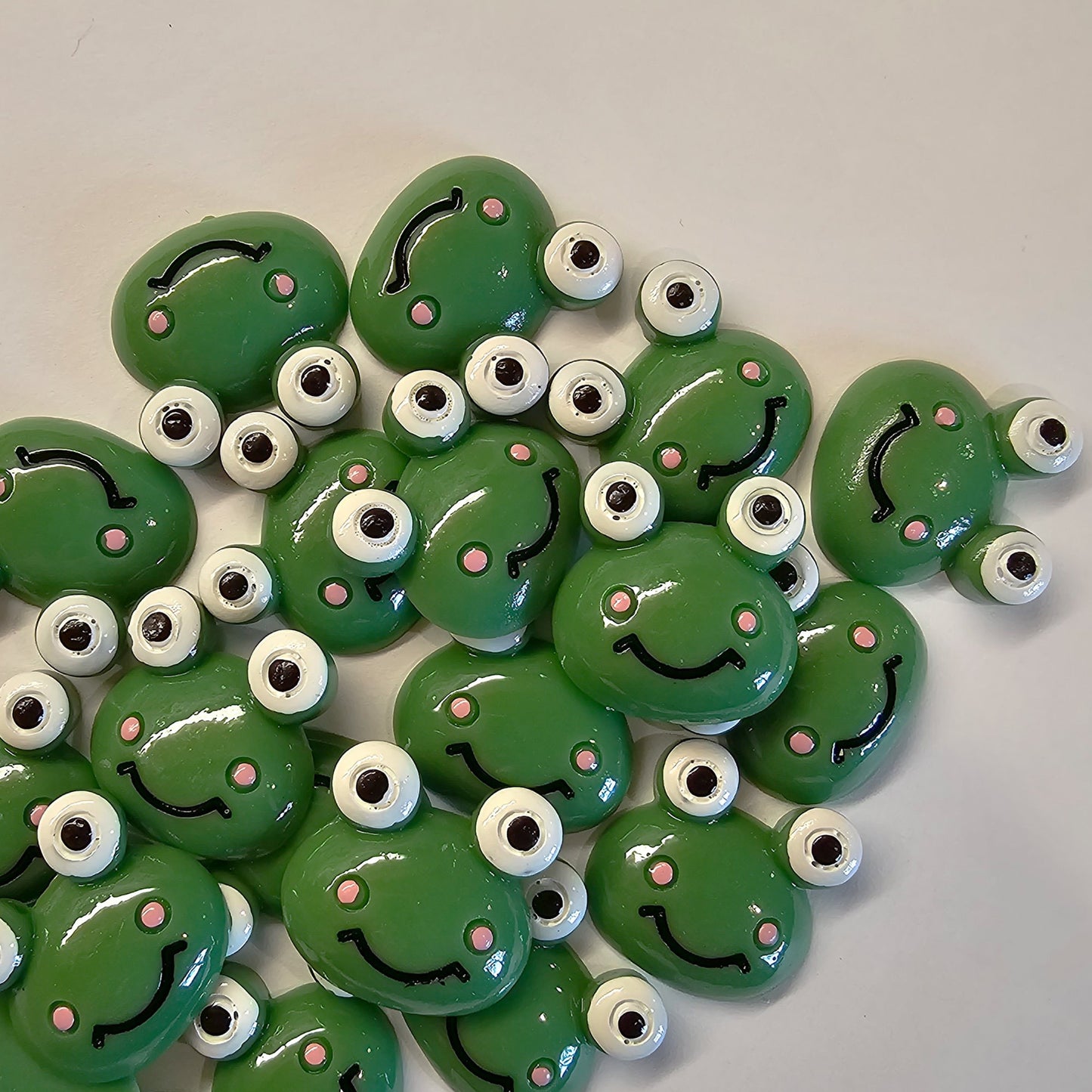 3 pcs Frog Kawaii Cute Cabochons Resin Flatback #CAB058