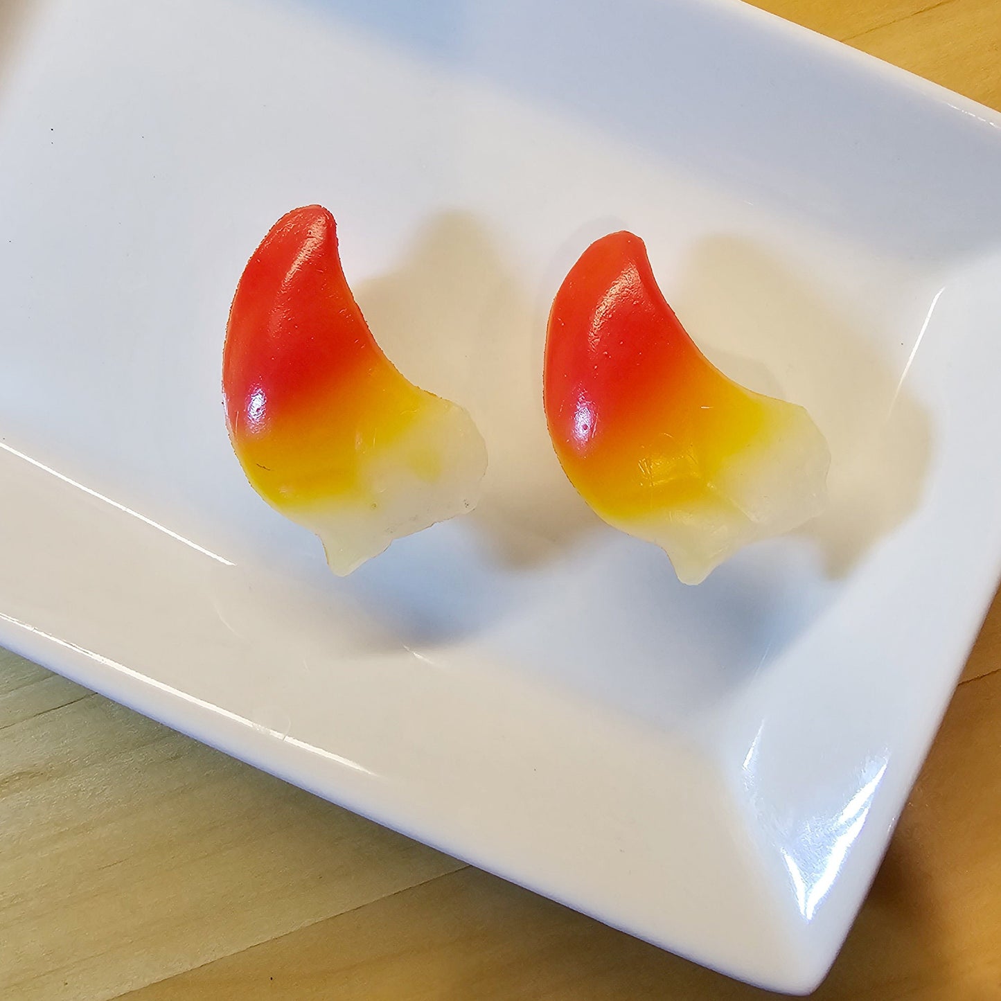2 Pcs Fake Sushi Artificial Japanese Sushi Polymer Clay Food Surf Clam Hokkigai #CAB079