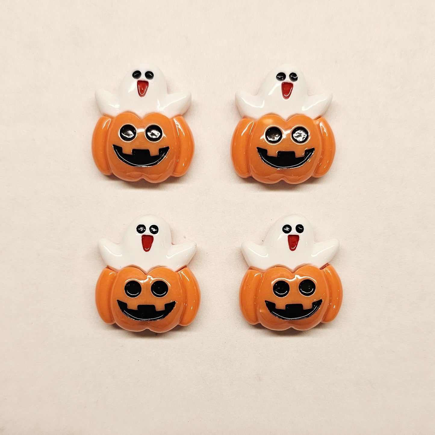 4/10/25 Pcs Pumpkin Ghost Cabochons Resin Cute Halloween Cabochon Flatback #CAB041
