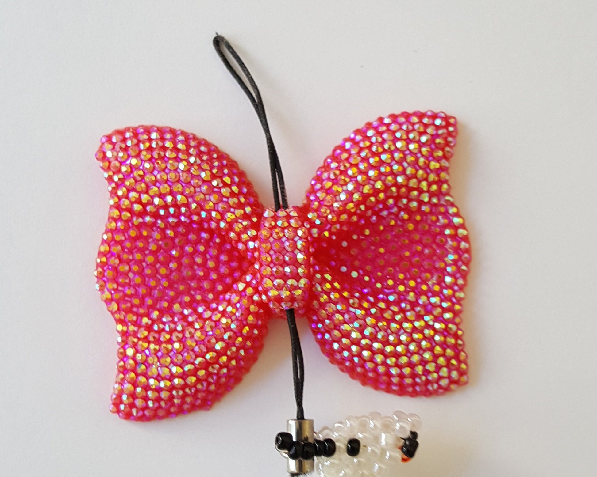 Large Rhinestone Bow Bead Kawaii Cabochon Resin Flatback Bow 54mm X 40mm 1/5/10 pcs