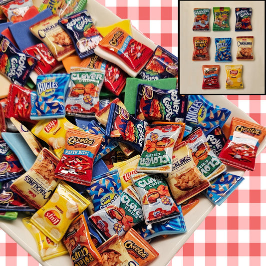 8/24/40 Pcs Snack Chips Resin Flatback Deco #CAB035
