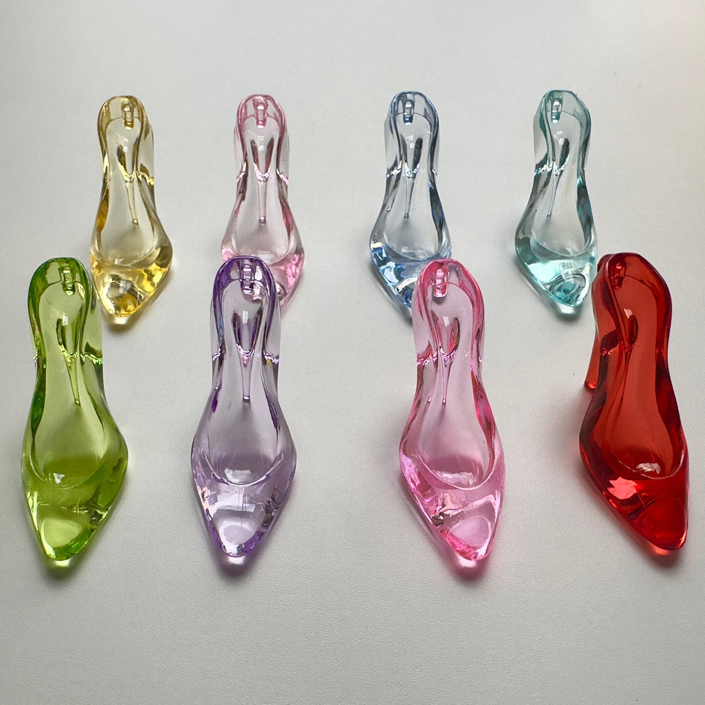 Large Multicolor Acrylic Adorable 3D High Heel Shoe Charms Pendant 60mm x 20mm x 30mm 5/10 Pcs #CAB027