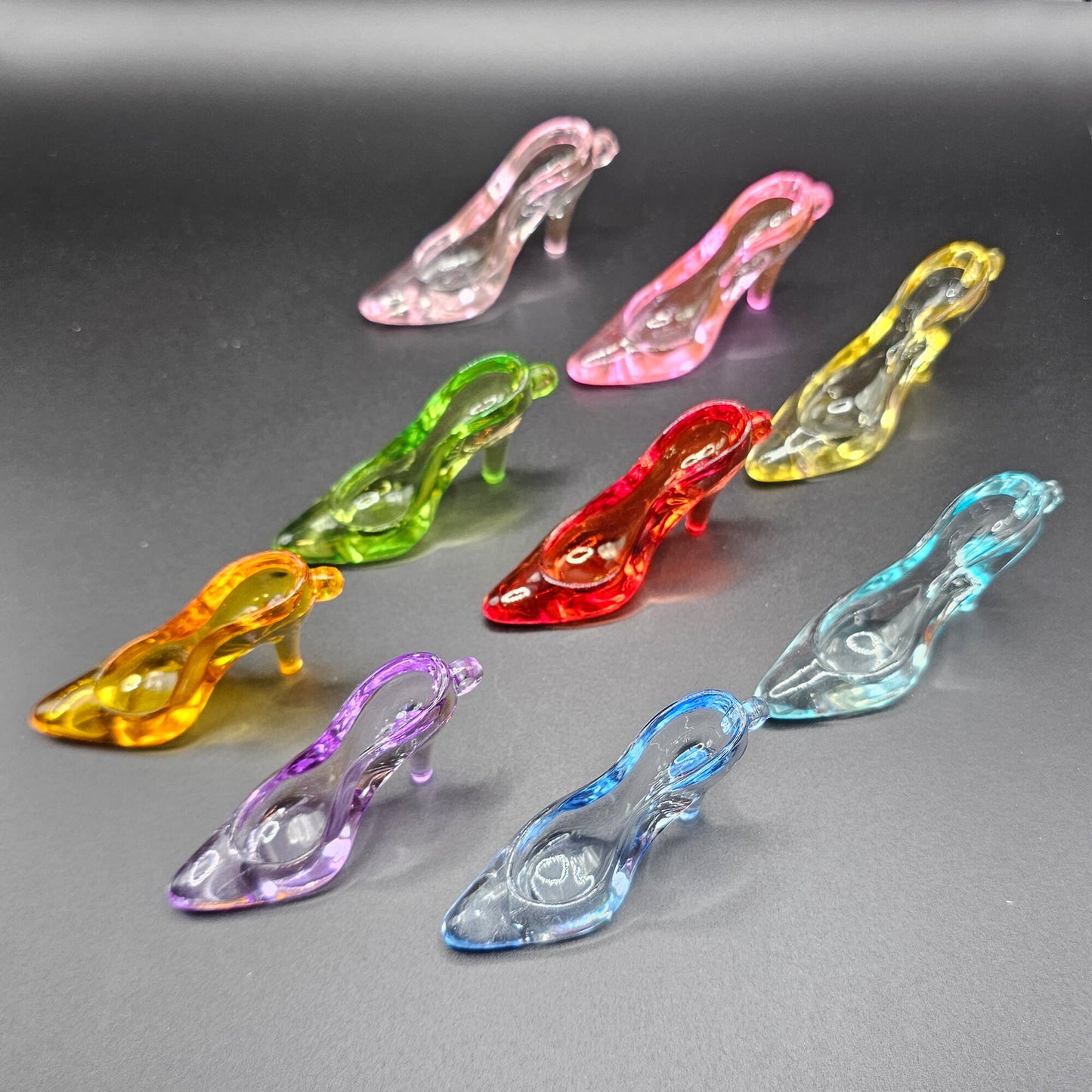 Large Multicolor Acrylic Adorable 3D High Heel Shoe Charms Pendant 60mm x 20mm x 30mm 5/10 Pcs #CAB027