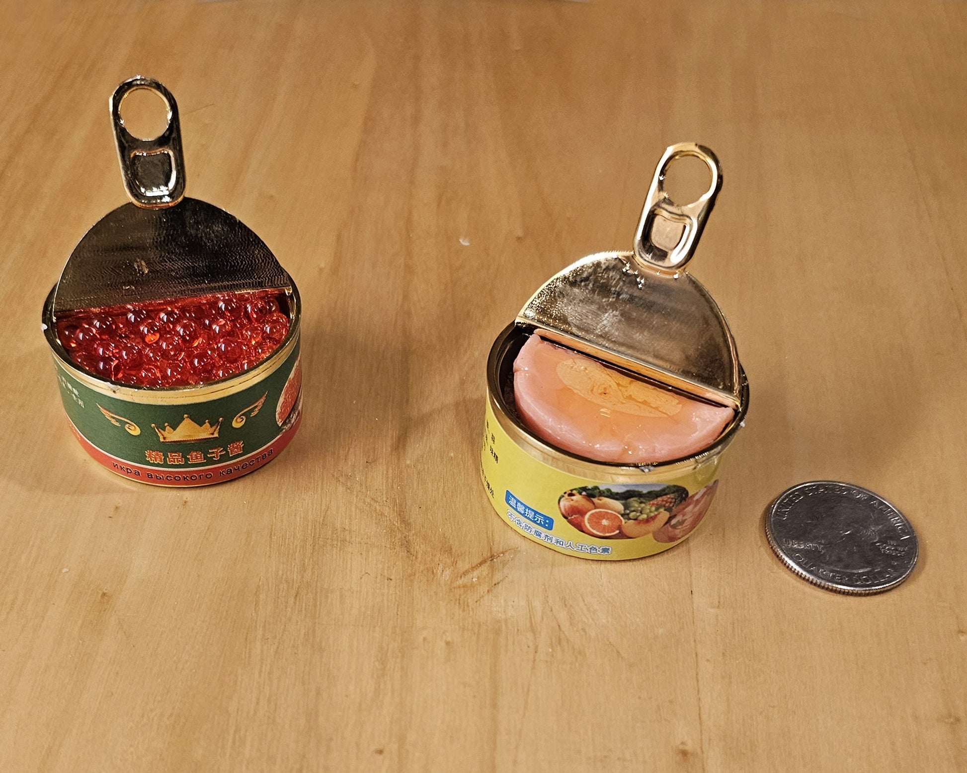 1 Pc Caviar Ham Spam Canned Food Miniature Food Charm #KR012