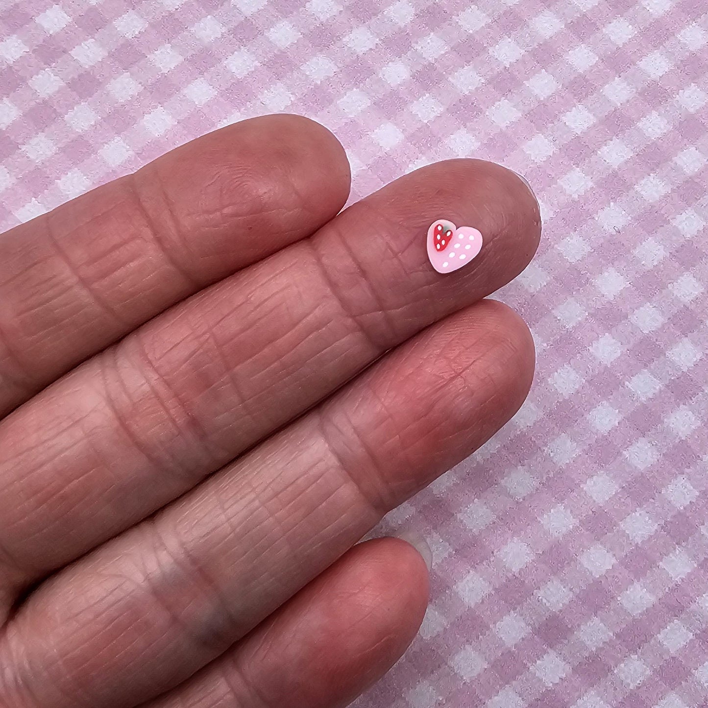 10/30 grams Pink Polymer Clay Strawberry Slices Confetti Faux Fake Sprinkles Clay Slices #SK005