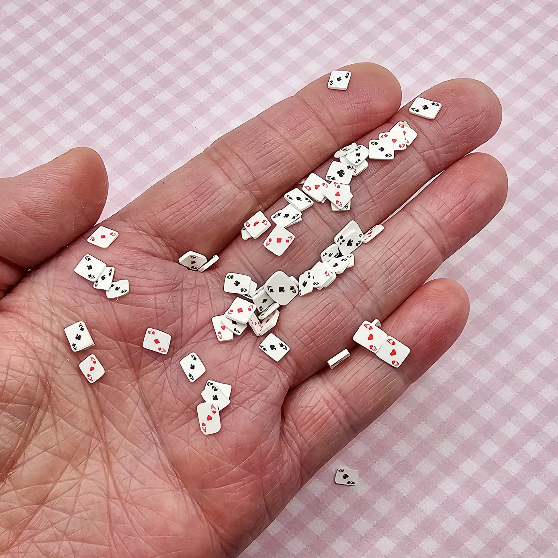 10/30/50 gram Play Card Poker Ace Casino Polymer Clay Faux Fake Confetti Sprinkles Clay Slices #SK010