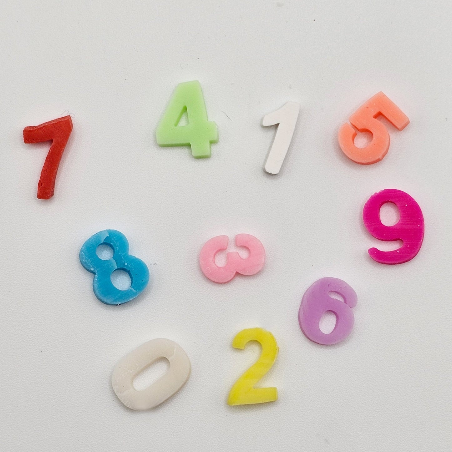 10/30 grams Assorted Polymer Clay Kawaii Number Sprinkles, Fimo Fake Sprinkle #SK008