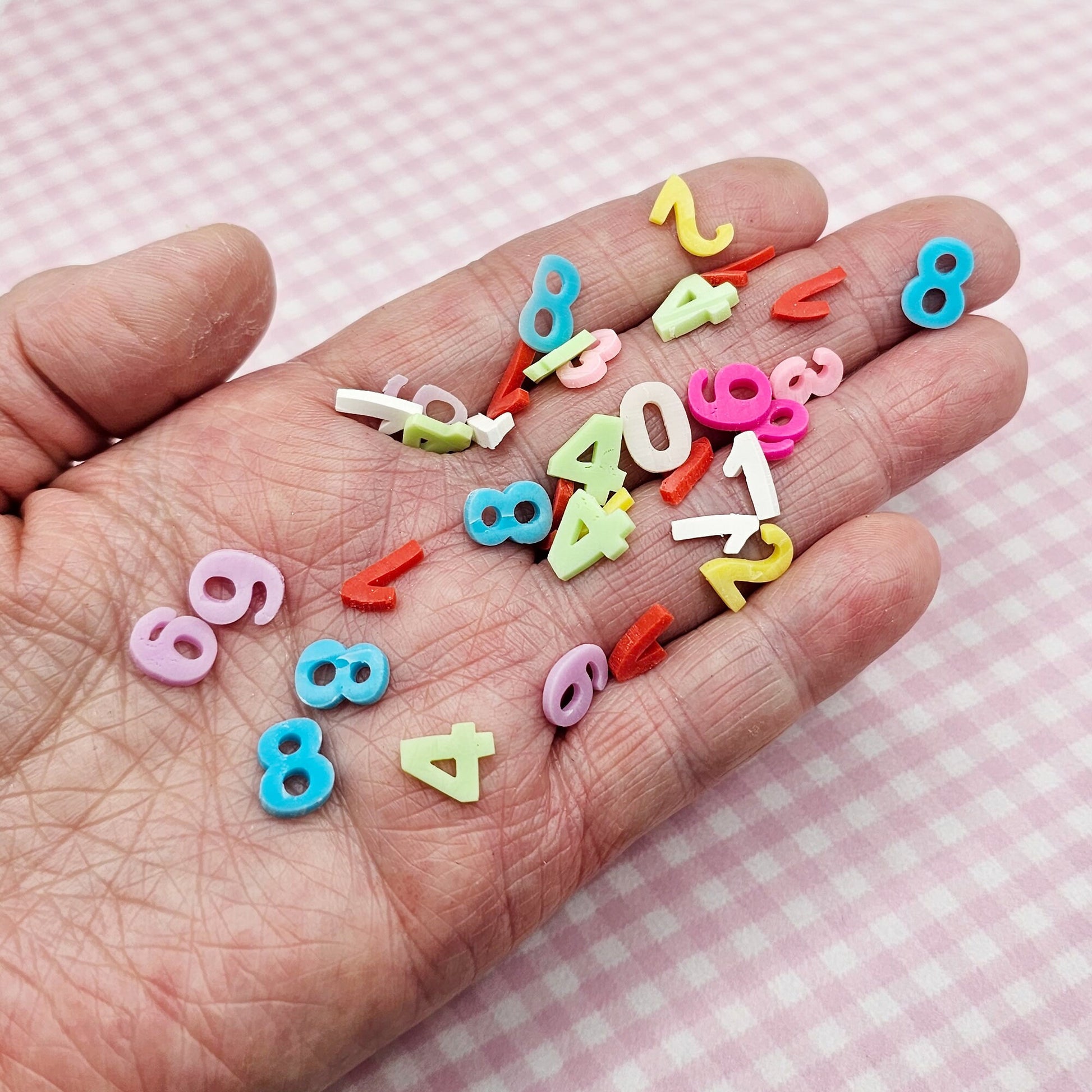 10/30 grams Assorted Polymer Clay Kawaii Number Sprinkles, Fimo Fake Sprinkle #SK008