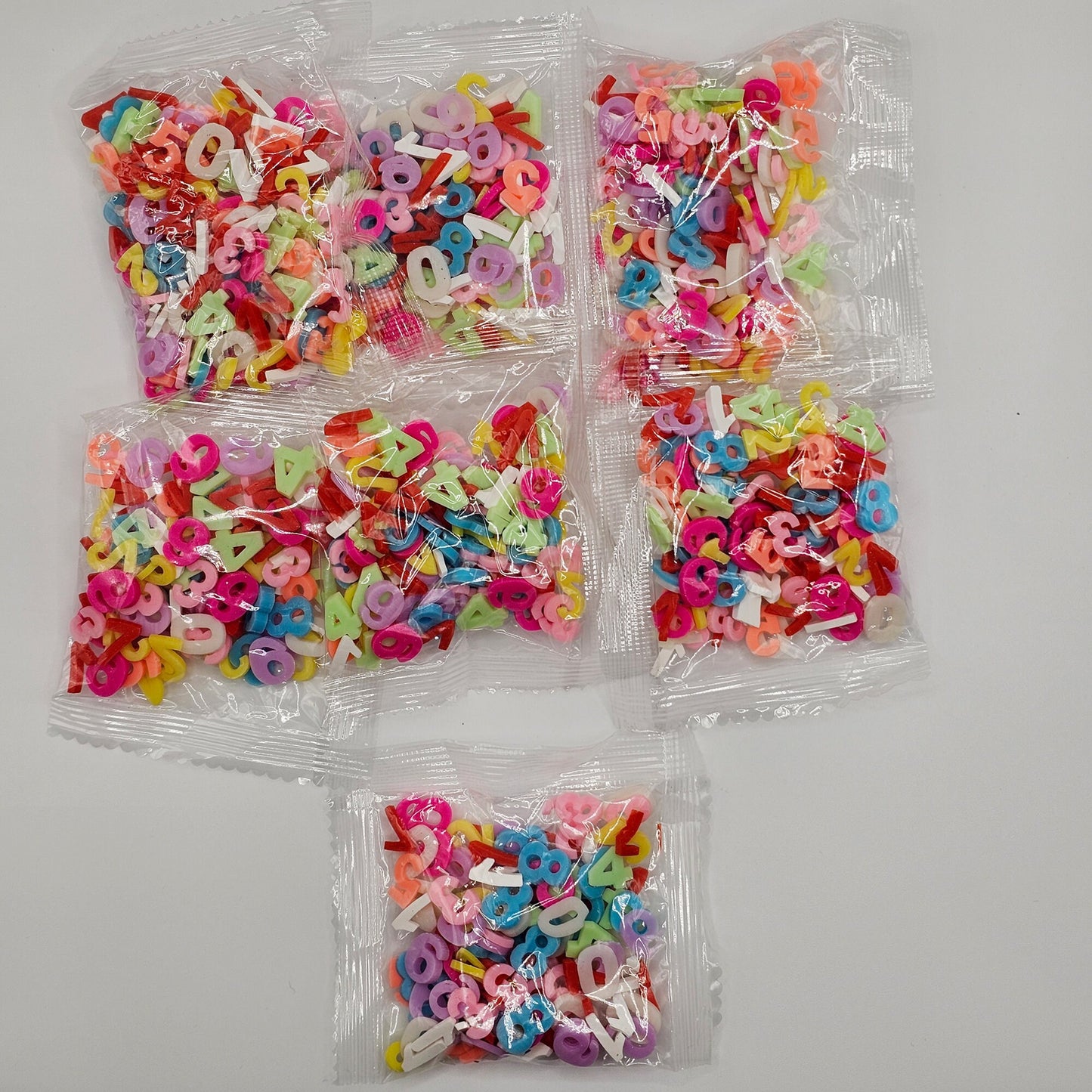 10/30 grams Assorted Polymer Clay Kawaii Number Sprinkles, Fimo Fake Sprinkle #SK008