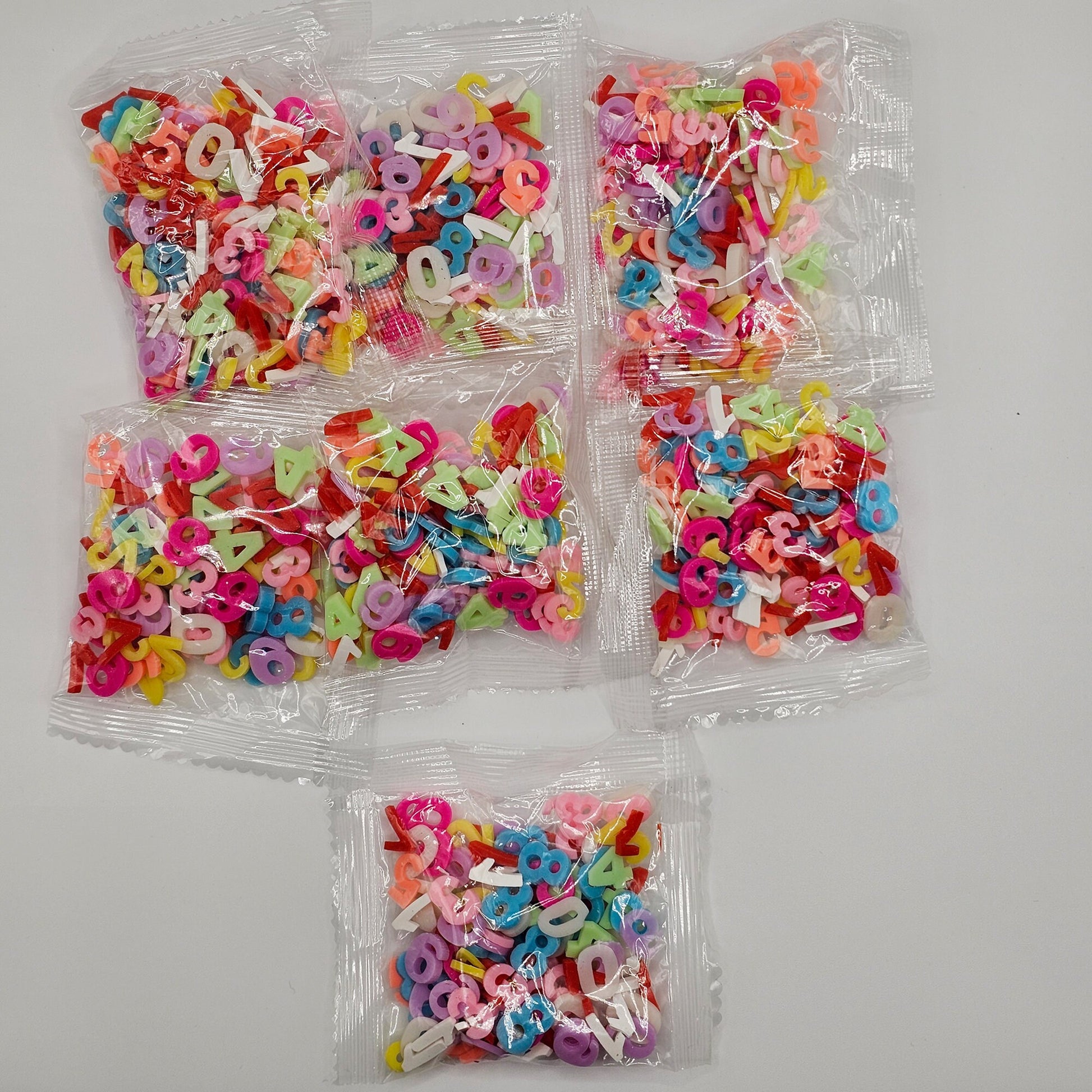 10/30 grams Assorted Polymer Clay Kawaii Number Sprinkles, Fimo Fake Sprinkle #SK008