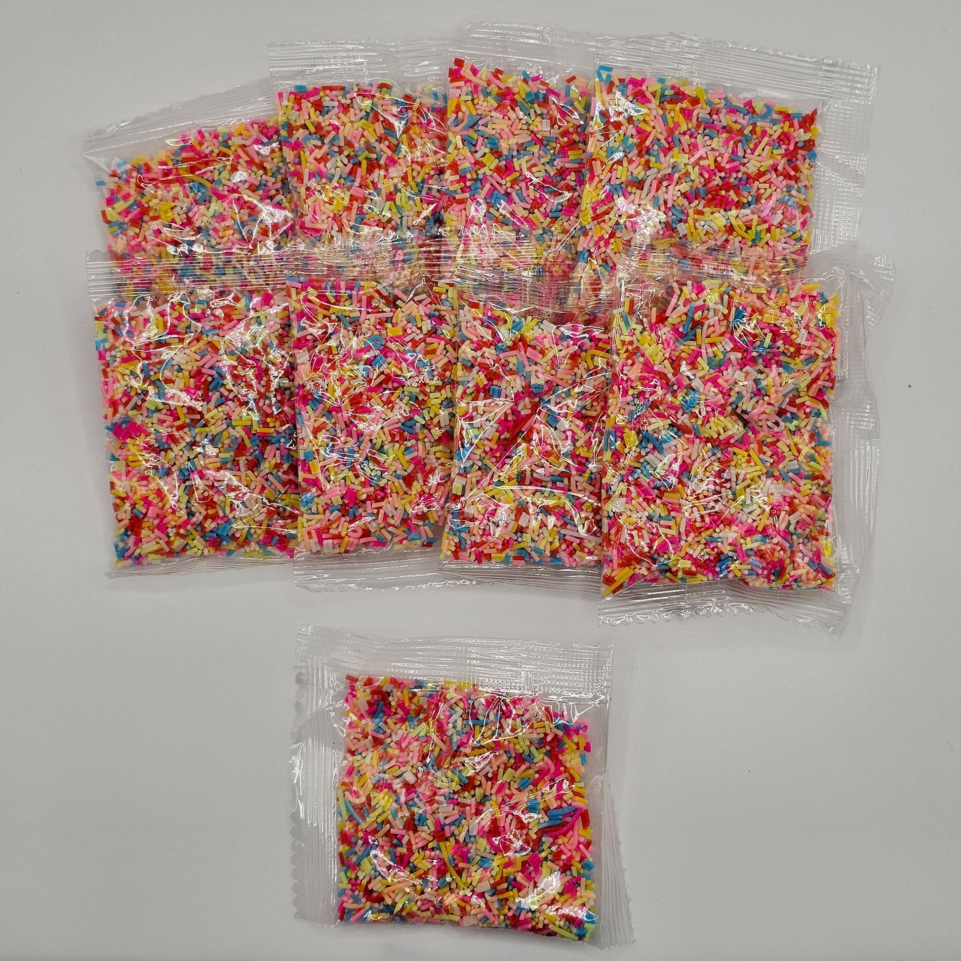 10/30/50 gram Multicolor Polymer Clay Faux Fake Confetti Sprinkles Clay Slices Non Edible Fake Sprinkles #SK012