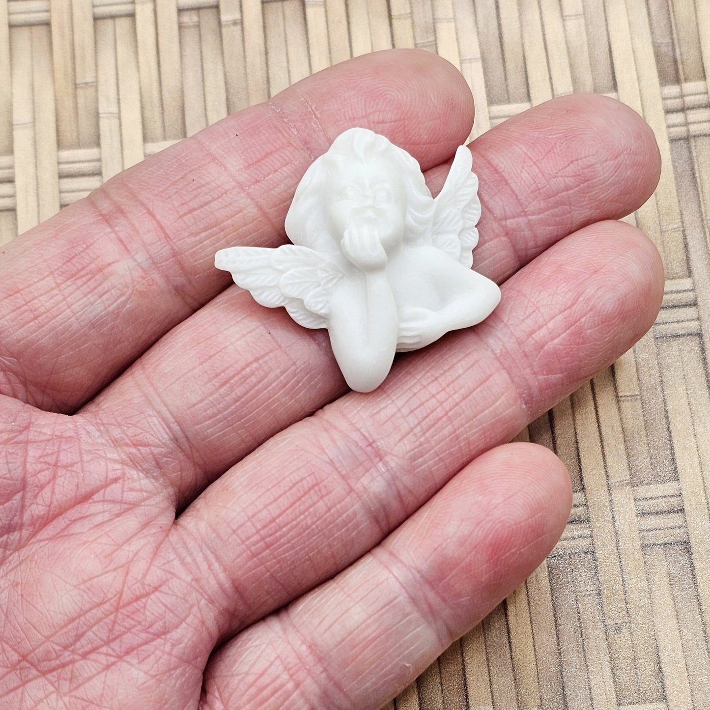 6 pcs Kawaii Miniature Angel Cherubs Resin Flat Back Cabochons #CAB015