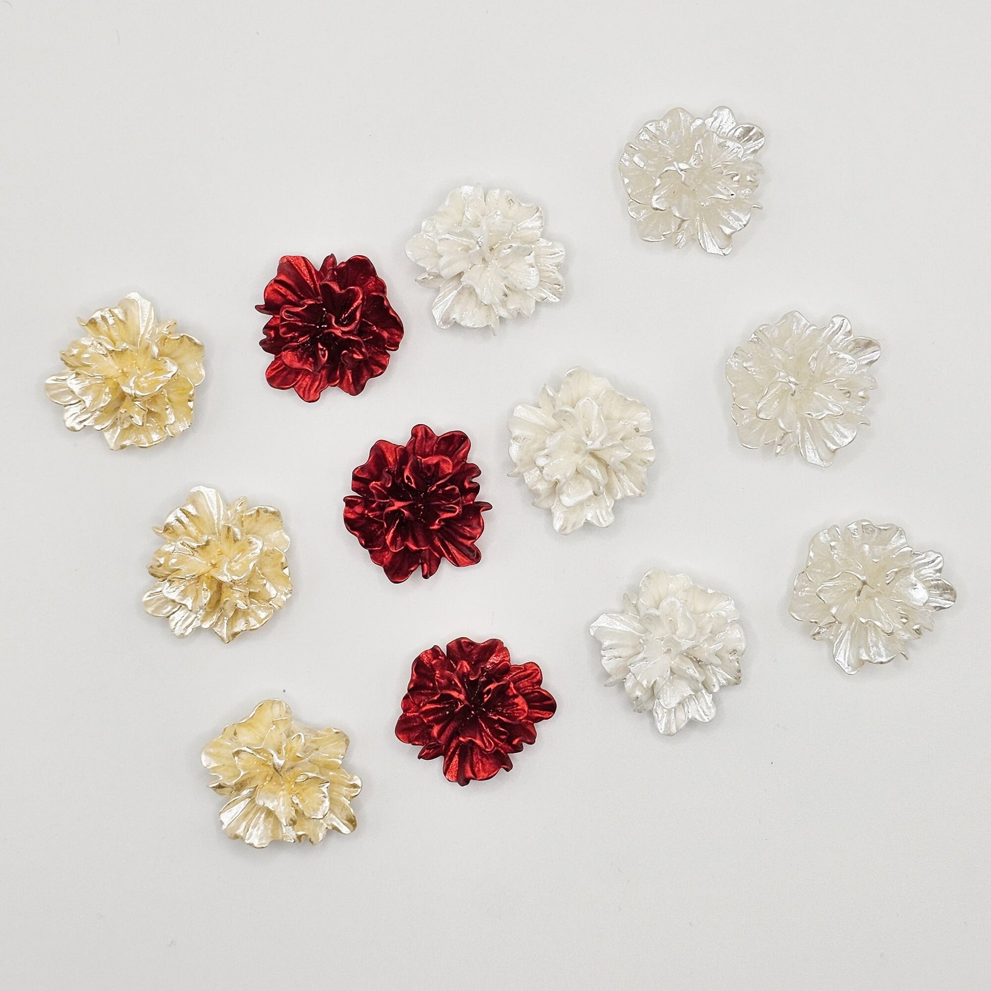 8 Pcs Kawaii Flower Resin Flatback Cabochons 26mm #CAB073