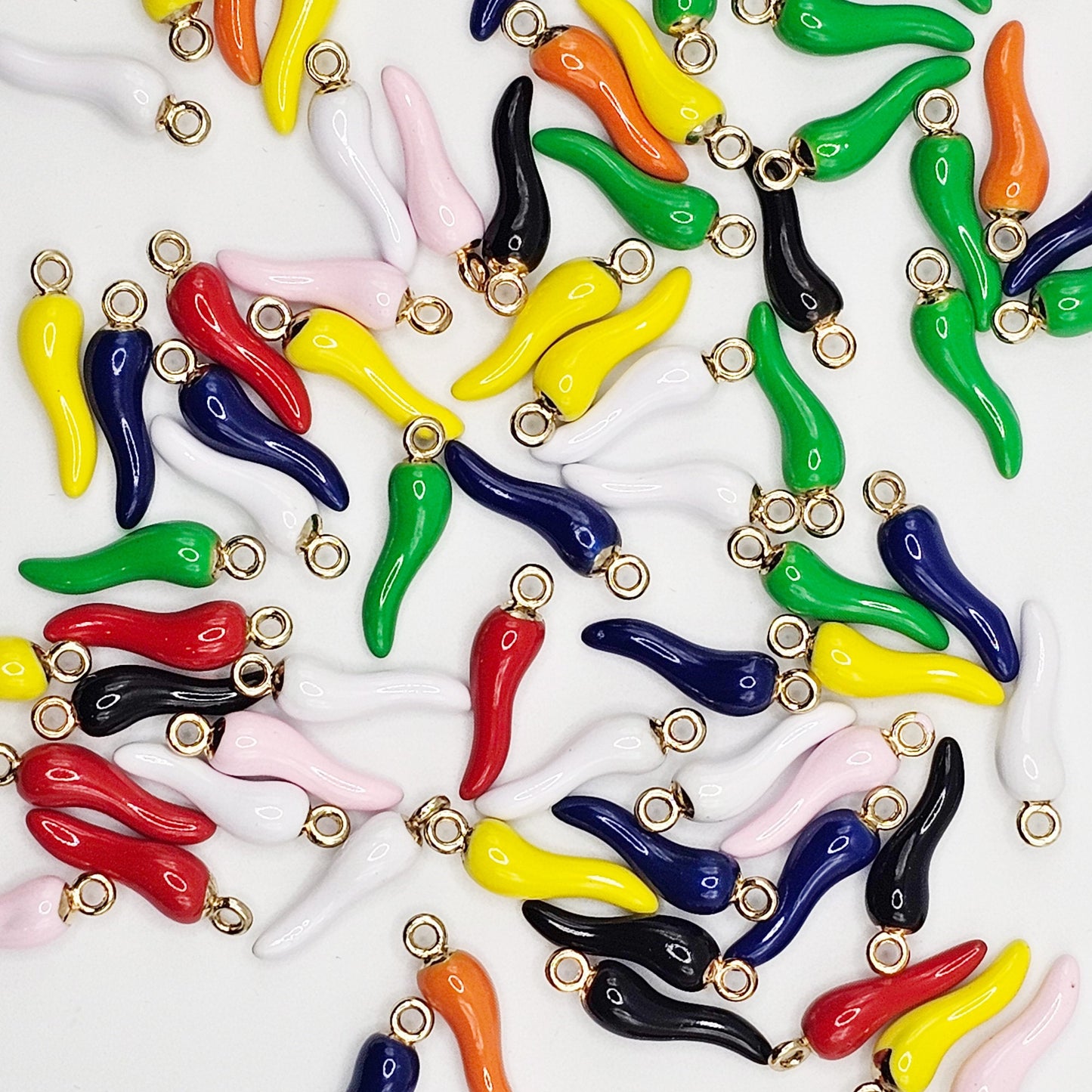 4 Pcs Enamel Chili Pepper Charm Charms #CM006