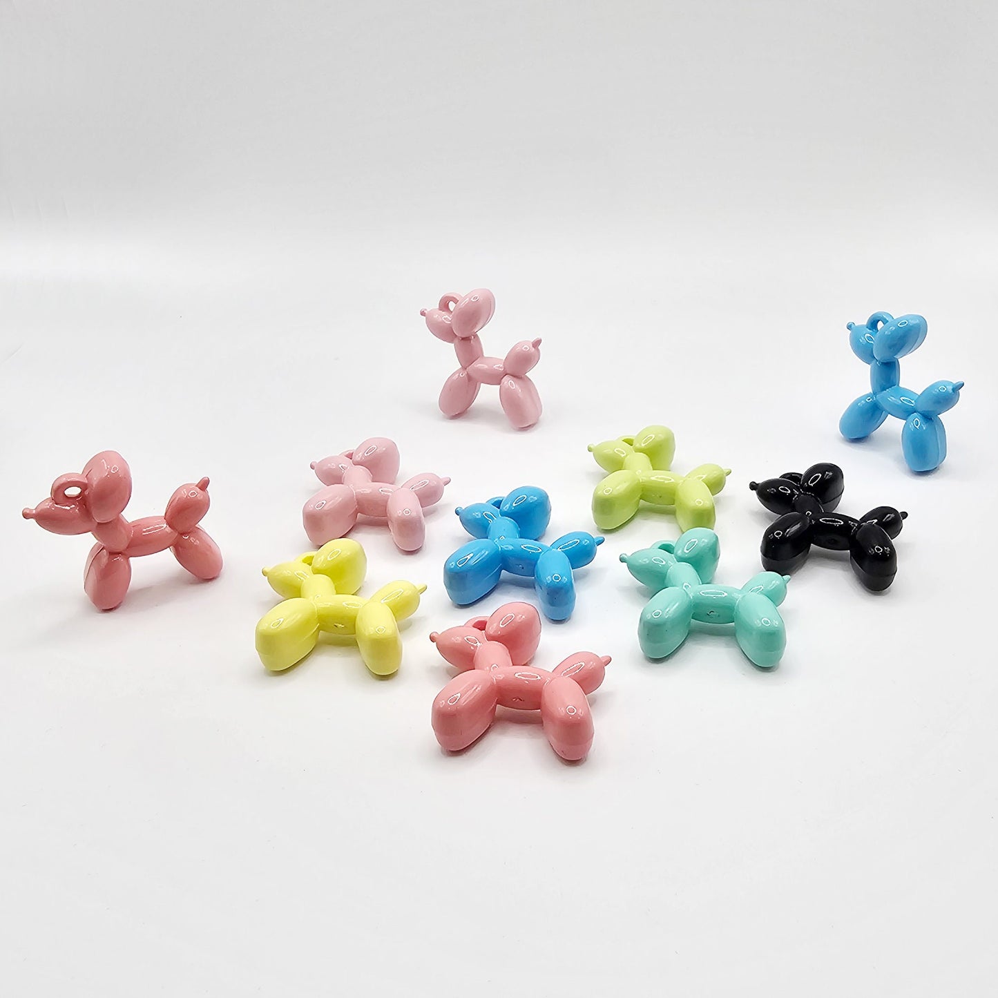 6/20 Pcs Balloon Dog Puppy Animal Balloon Macaron Color Resin Cabochons Charms #CAB011