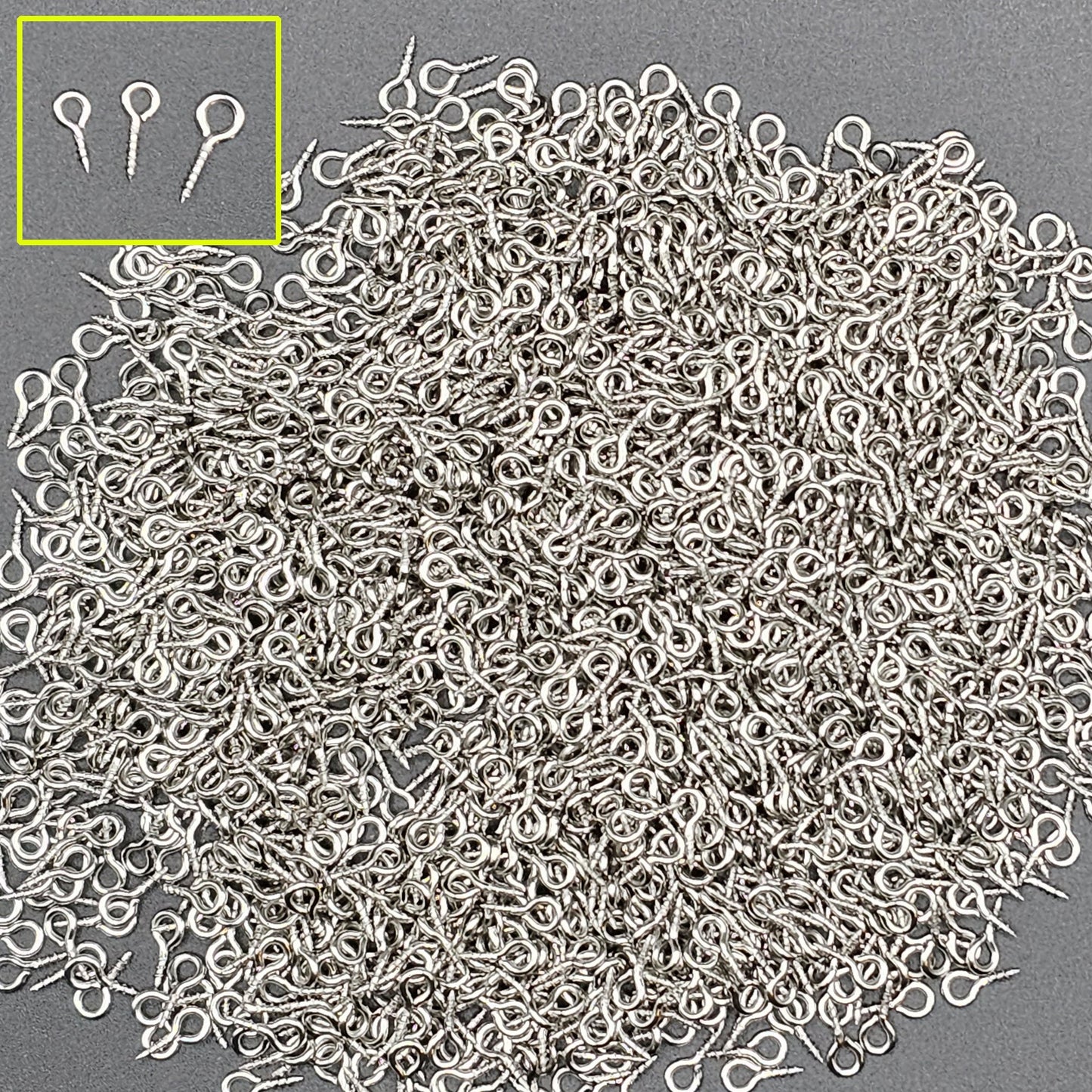 Tiny Eye Hook Screws Eye Pins Loop Screws Stainless Steel 8mm 10mm 12mm Length 50/100 pcs