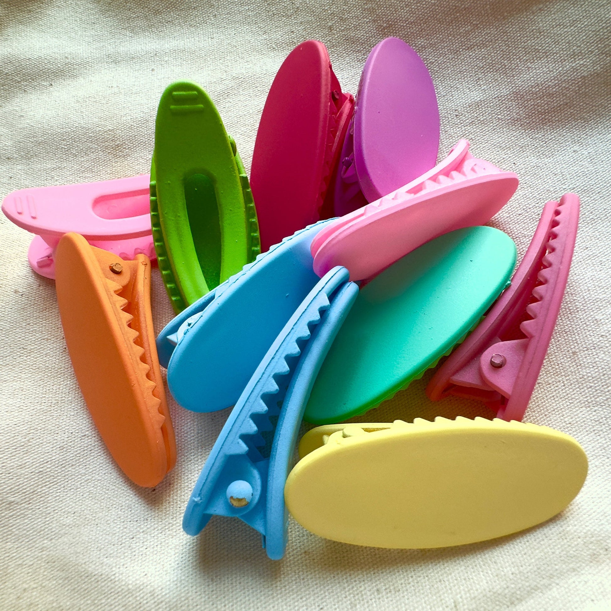 6 Pcs Multicolor Candy Color Alligator Clips, Hair Clips, Barrettes #CM003