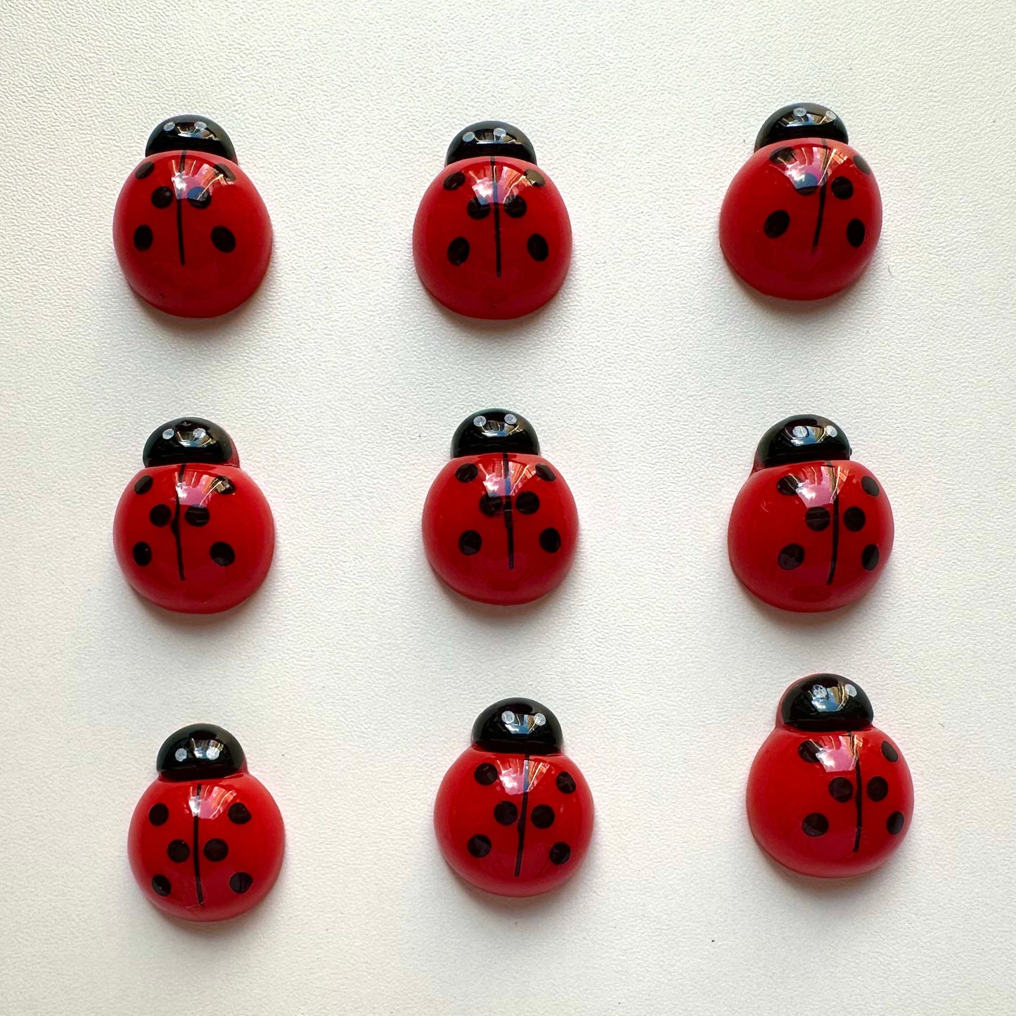 Super Cute Red Ladybug Lady bug Resin Flat Back Cabochons 5/10/25 Pcs #CAB030