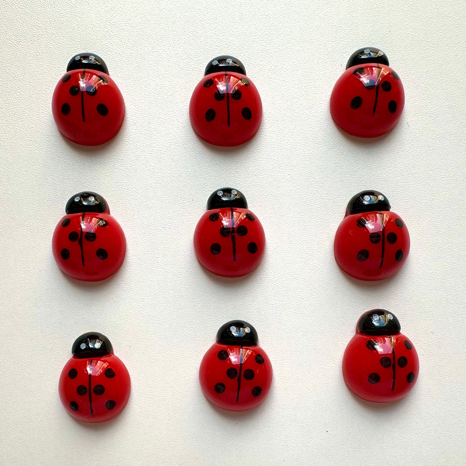 Super Cute Red Ladybug Lady bug Resin Flat Back Cabochons 5/10/25 Pcs #CAB030
