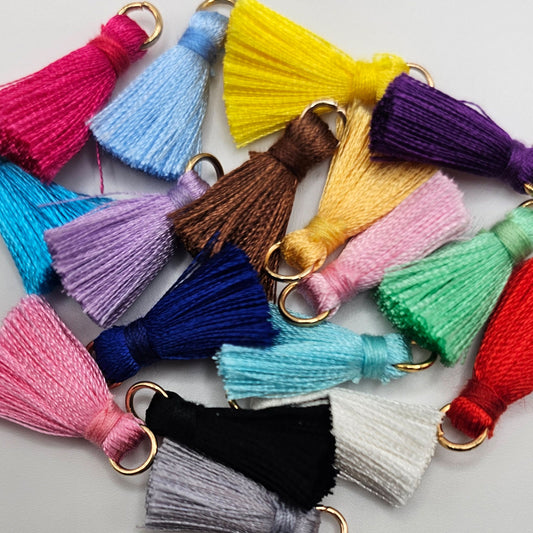 10/30/50 Pcs Mini Tassels Jewelry Tassels Colorful Pendants Charm, Charms #CM002