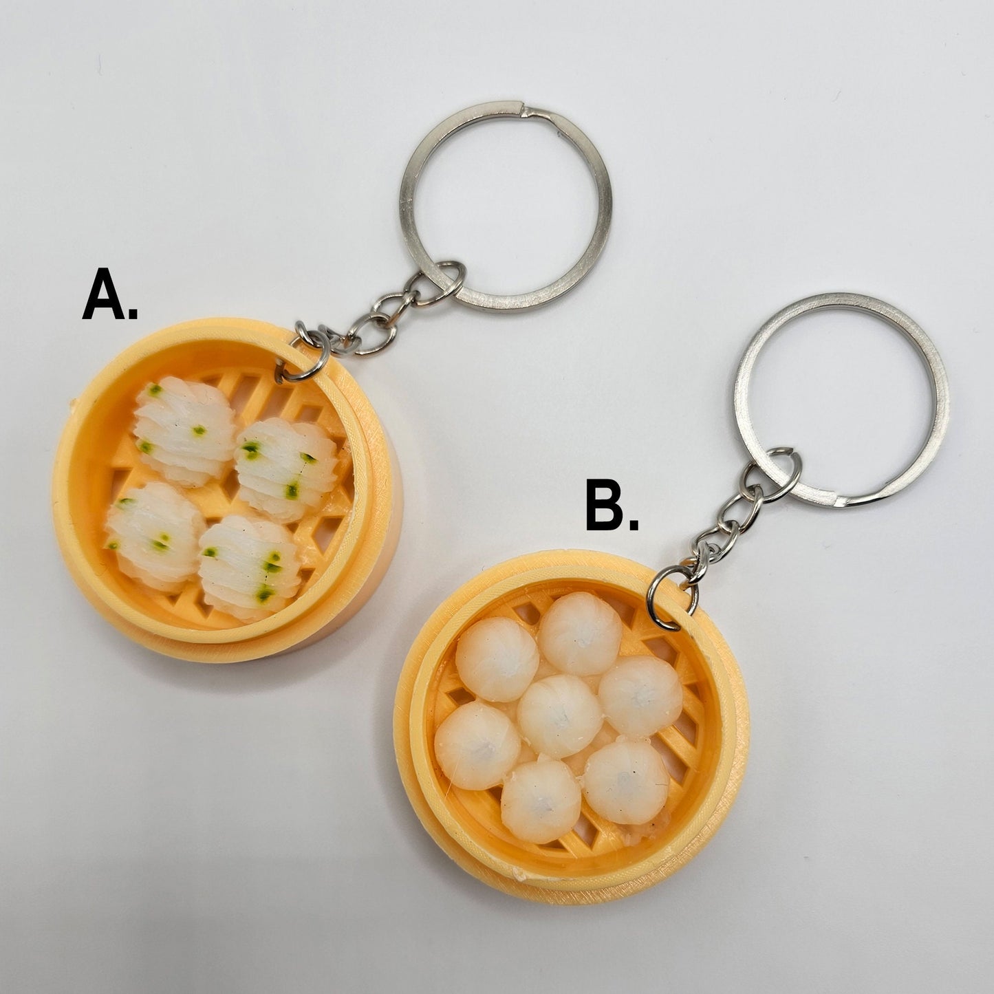 1 Pc Miniature Dim Sum Buns Steamed Buns Dumpling Charms Key Chain #KR011