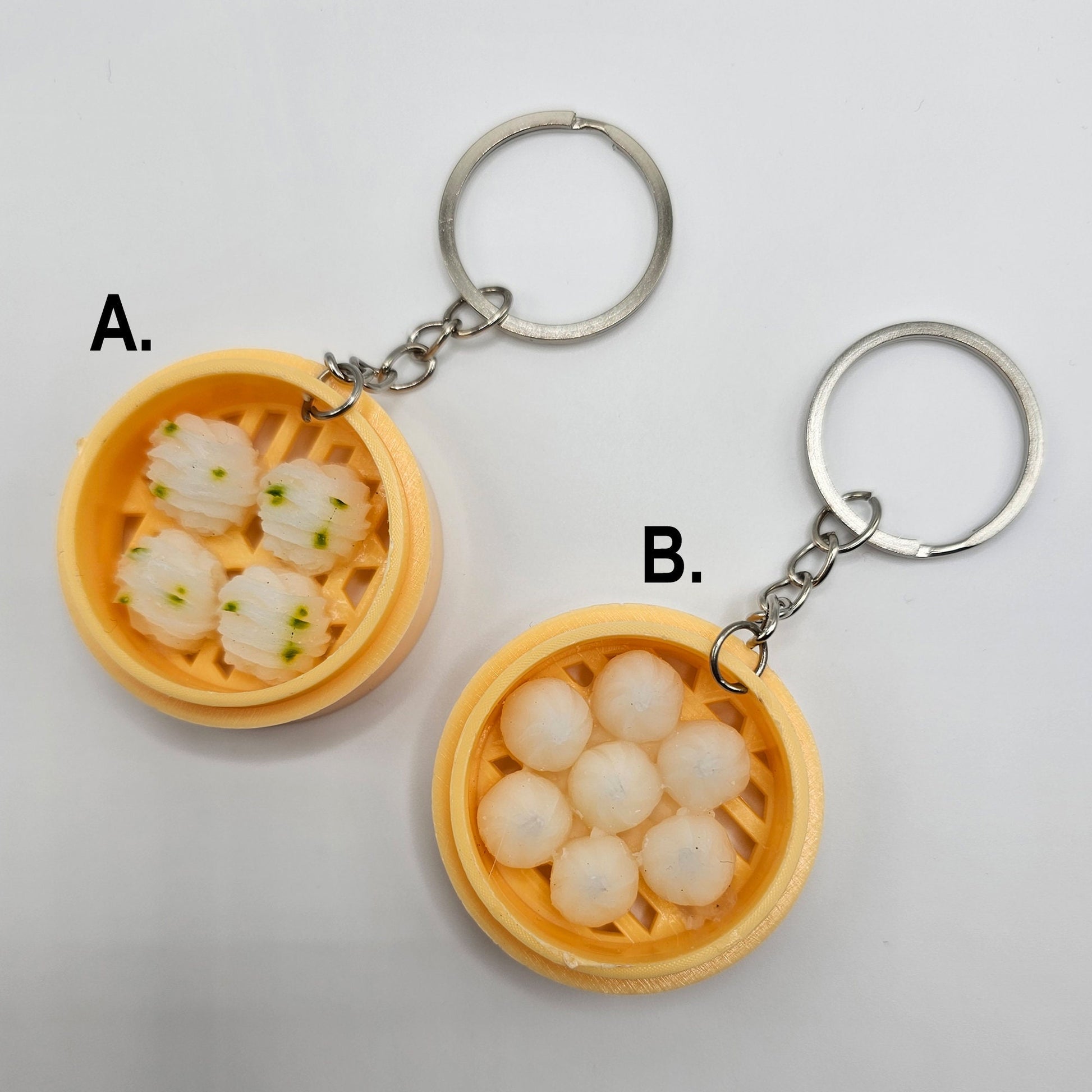 1 Pc Miniature Dim Sum Buns Steamed Buns Dumpling Charms Key Chain #KR011