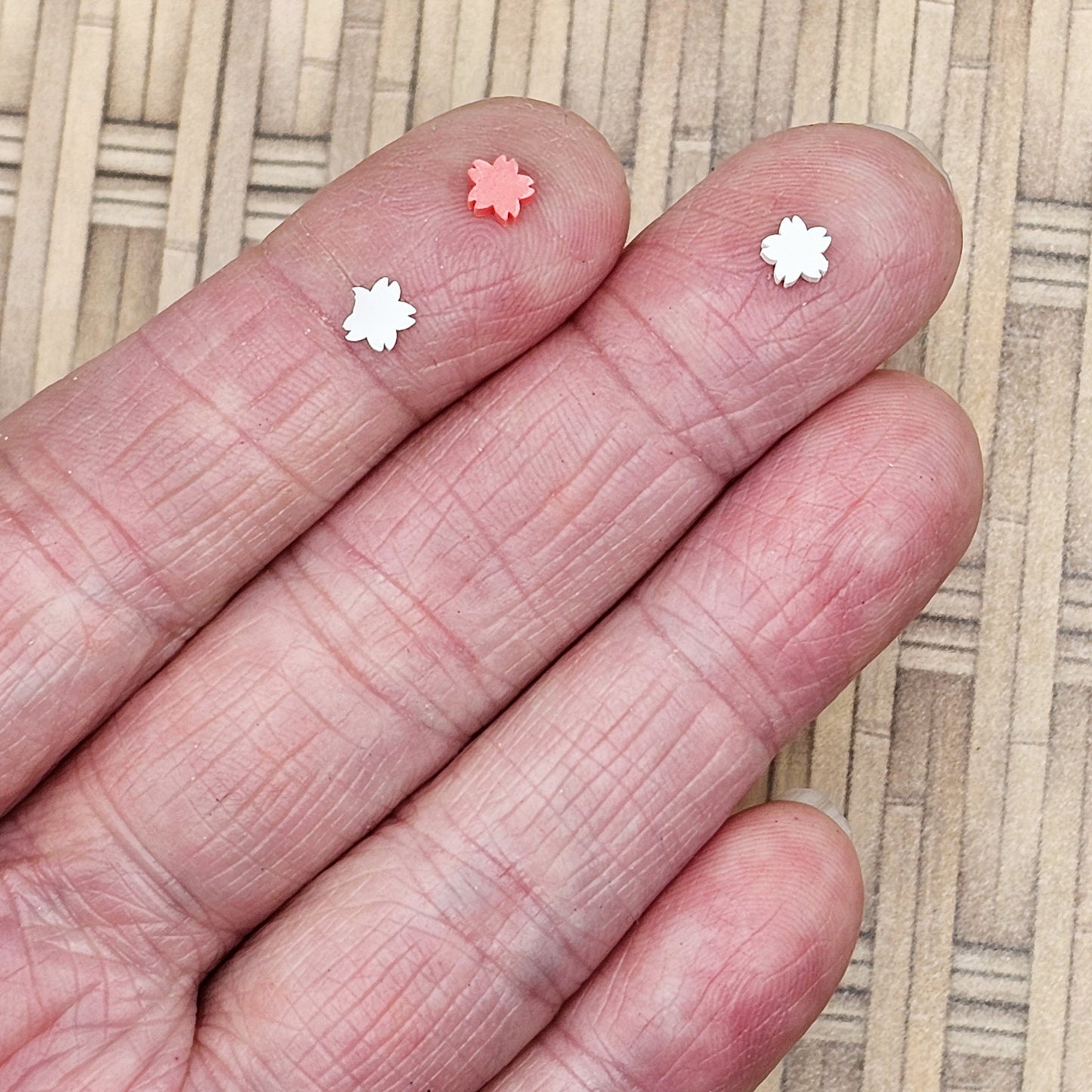10/30 Gram Pink White Red Polymer Clay Flower Confetti Faux Fake sprinkles Clay Slices #SK004