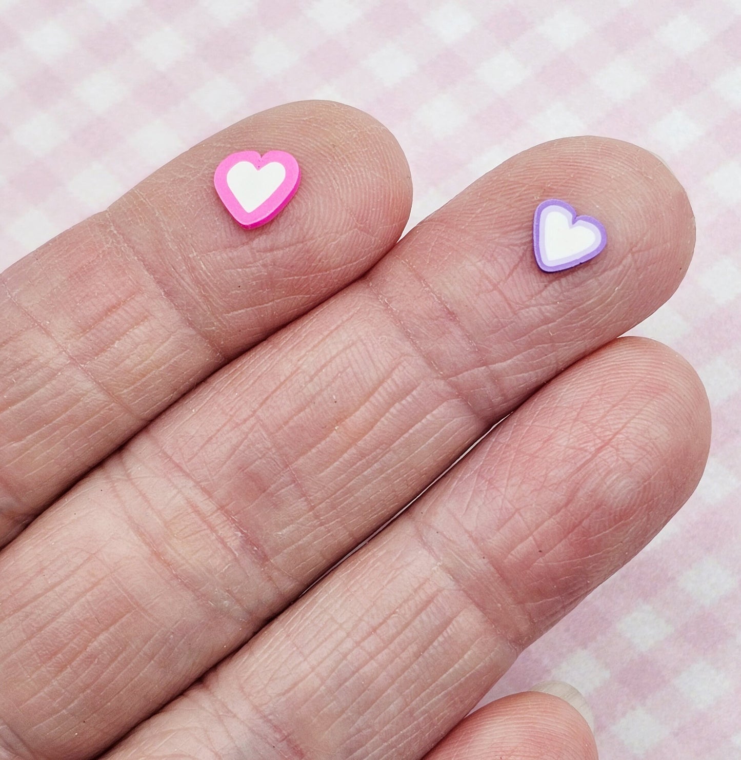 10/30/50 gram Rainbow Polymer Clay Heart Faux Fake Valentines Confetti Sprinkles Clay Slices #SK014