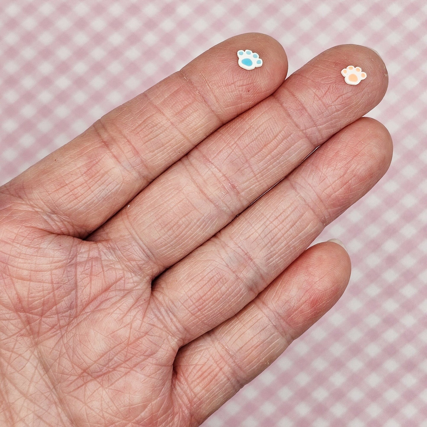 10/30 grams Mixed Rainbow Color Polymer Clay Animal Paw Print Kitty Cat Paw Faux Fake Confetti Sprinkles Clay Slices #SK009