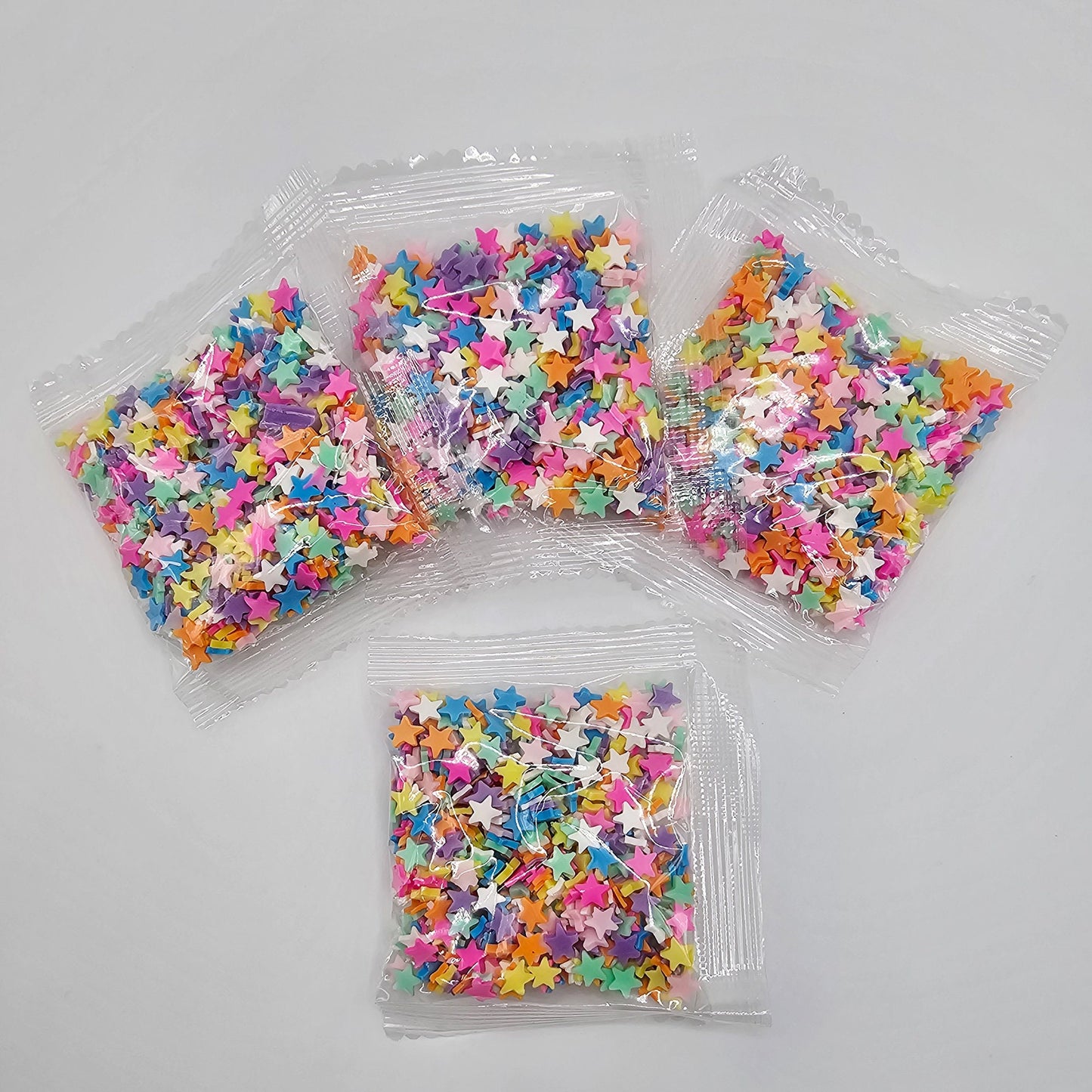 10/30/50 gram Multicolor Star Polymer Clay Faux Fake Confetti Sprinkles Clay Slices #SK011