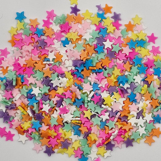 10/30/50 gram Multicolor Star Polymer Clay Faux Fake Confetti Sprinkles Clay Slices #SK011