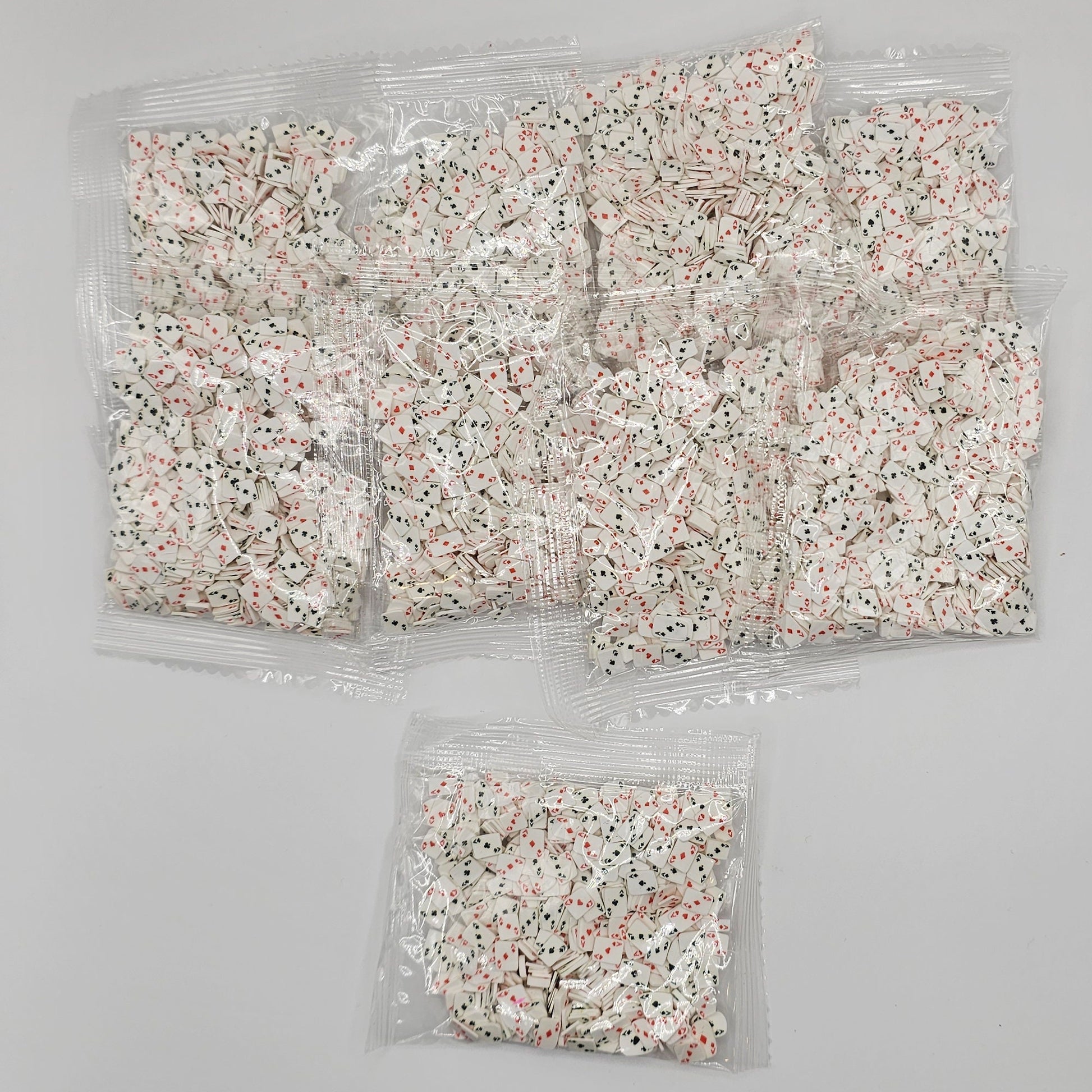 10/30/50 gram Play Card Poker Ace Casino Polymer Clay Faux Fake Confetti Sprinkles Clay Slices #SK010