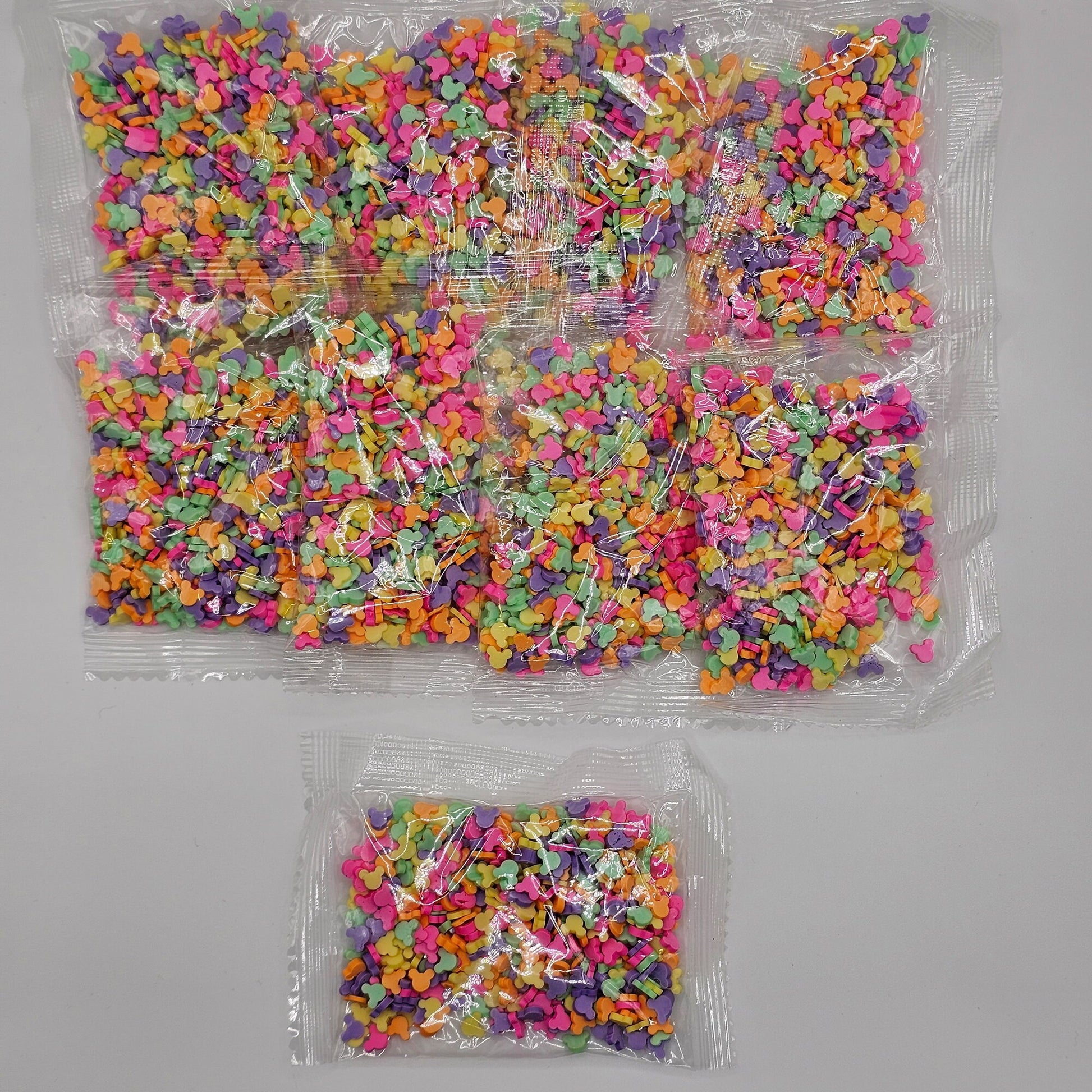 10/30/50 gram Mouse Ear Multicolor Sprinkles Polymer Clay Confetti Sprinkles Fake Sprinkles Slices #SK007