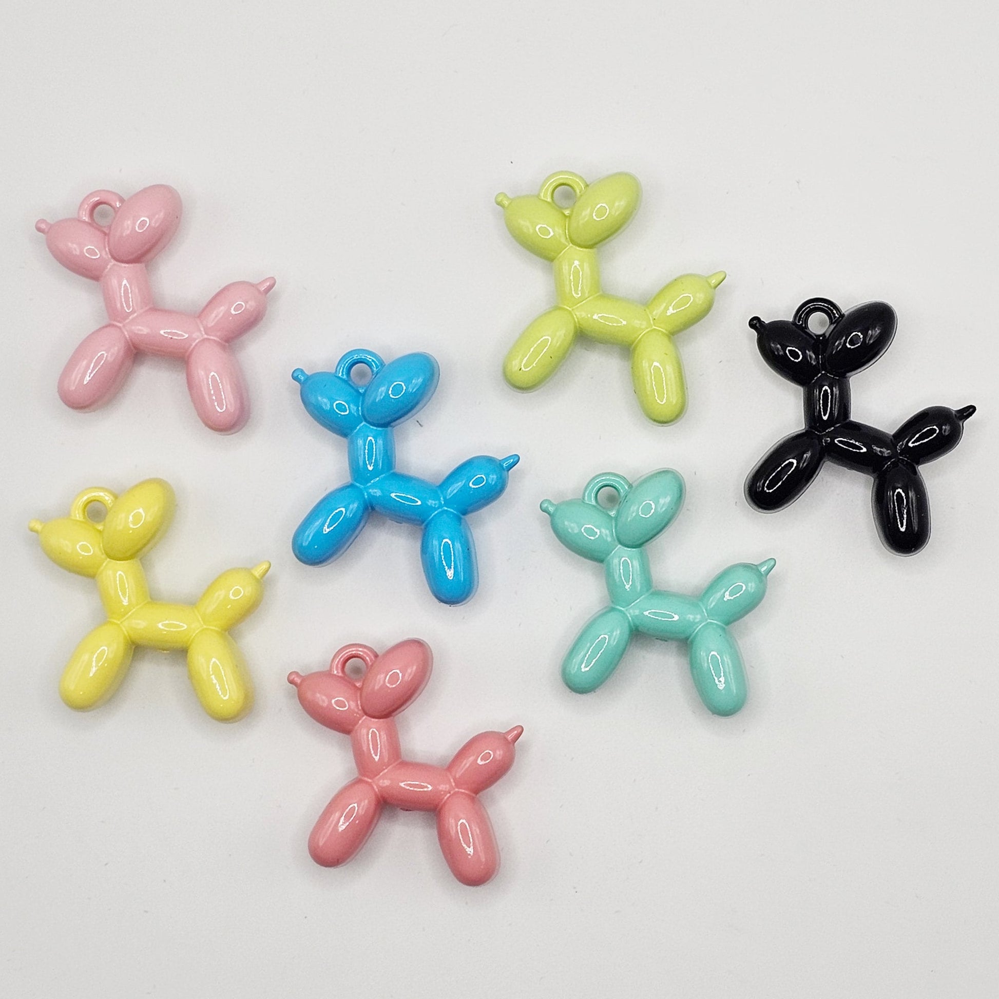 6/20 Pcs Balloon Dog Puppy Animal Balloon Macaron Color Resin Cabochons Charms #CAB011