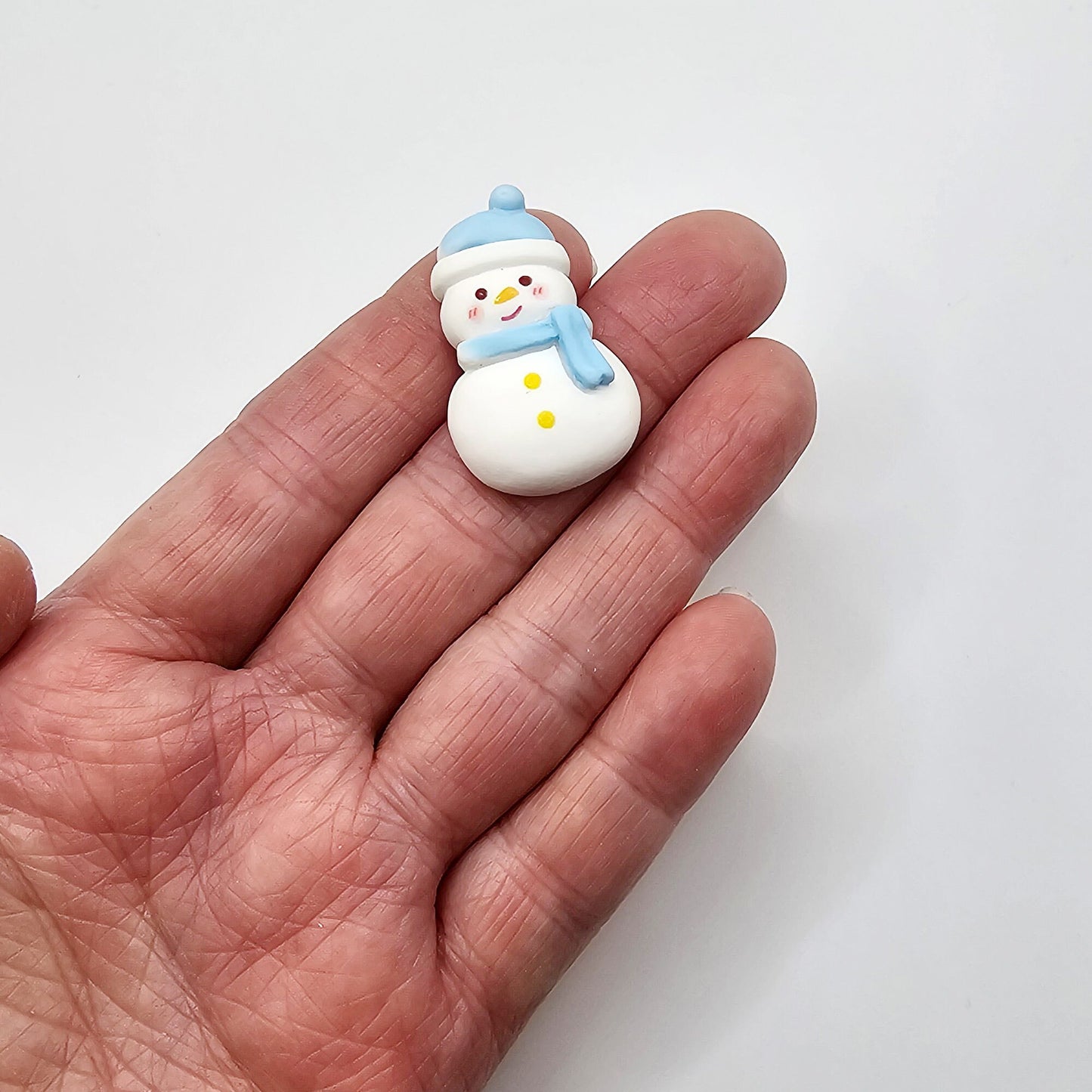 4/10/25 Pcs Christmas Snowman Snowmen Cabochons Cabochon, Resin Flatback Kawaii Xmas Holiday Deco #CAB004-L