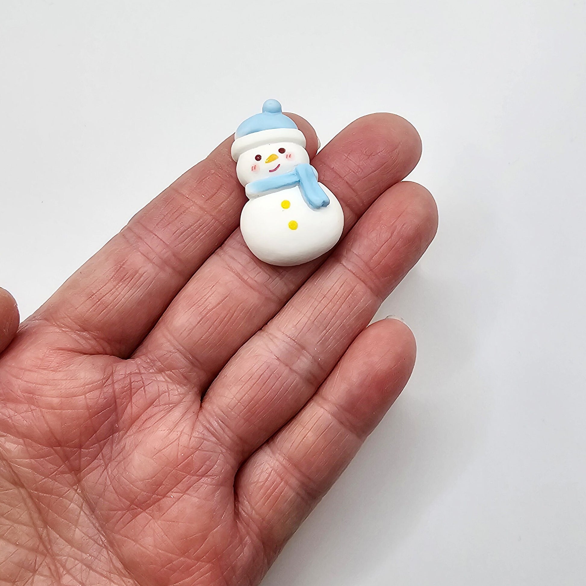 4/10/25 Pcs Christmas Snowman Snowmen Cabochons Cabochon, Resin Flatback Kawaii Xmas Holiday Deco #CAB004-L