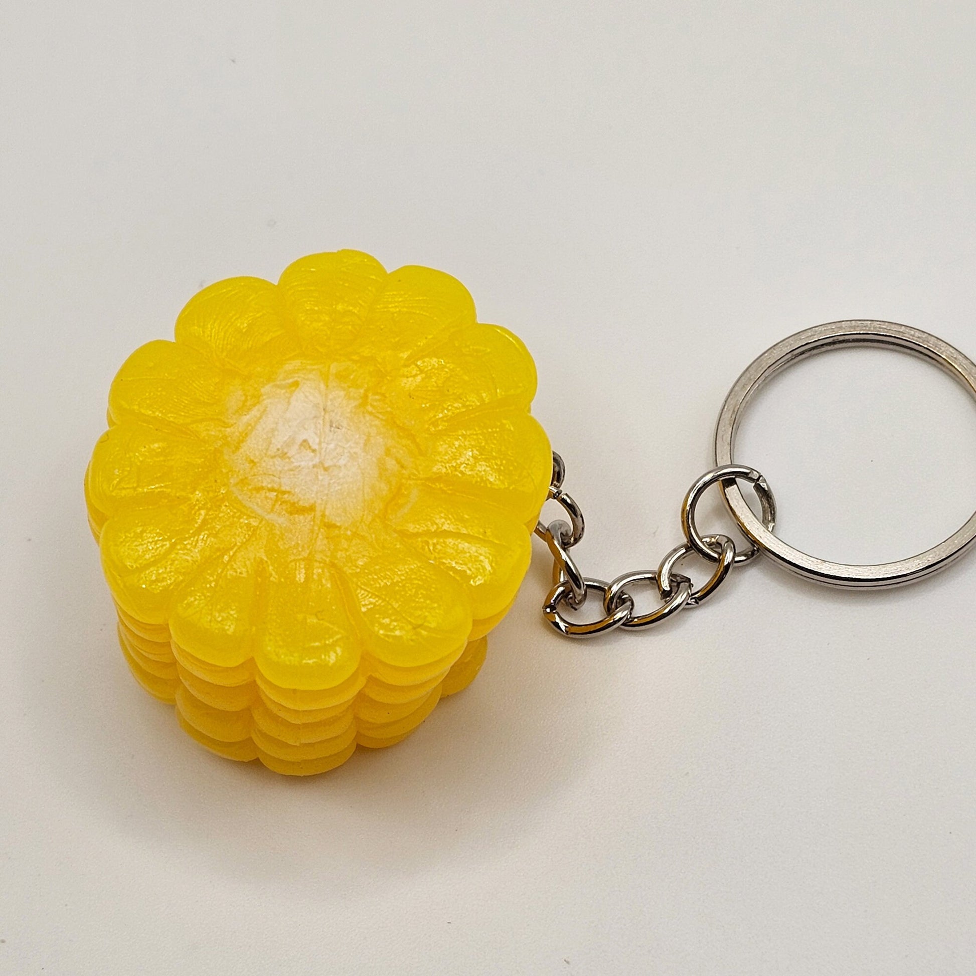 Fake Artificial Butter Corn Imitation Food Actual Size Charms Key Chain Keyring #KR010