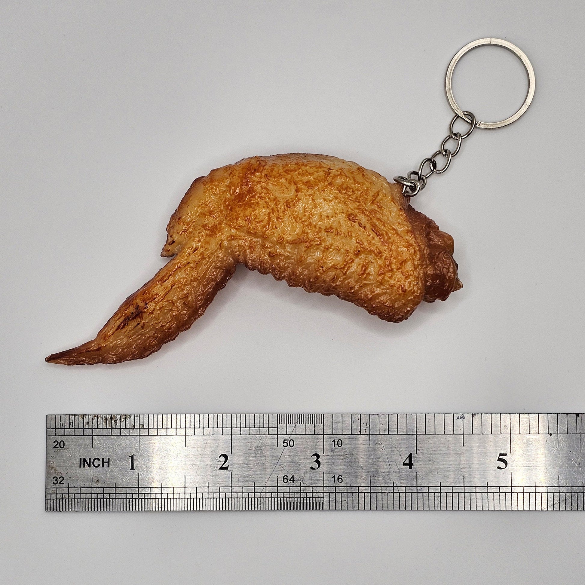 Fake Imitation Artificial BBQ Chicken Wings Actual Size Charms Key Chain Keyring #KR001