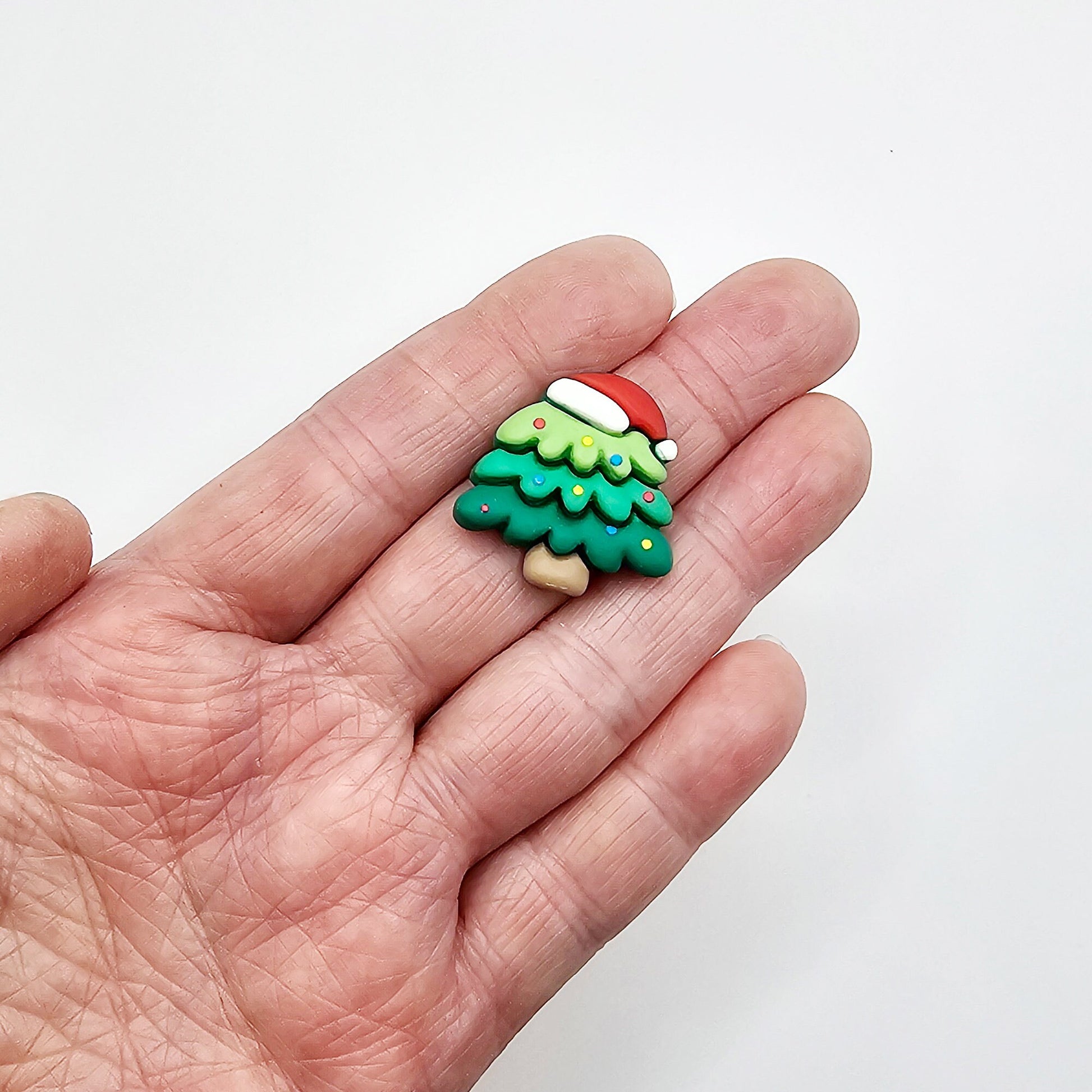 4/10/25 Pcs Christmas Tree Cabochons Resin Flatback Xmas Holiday Cabochon #CAB007-L